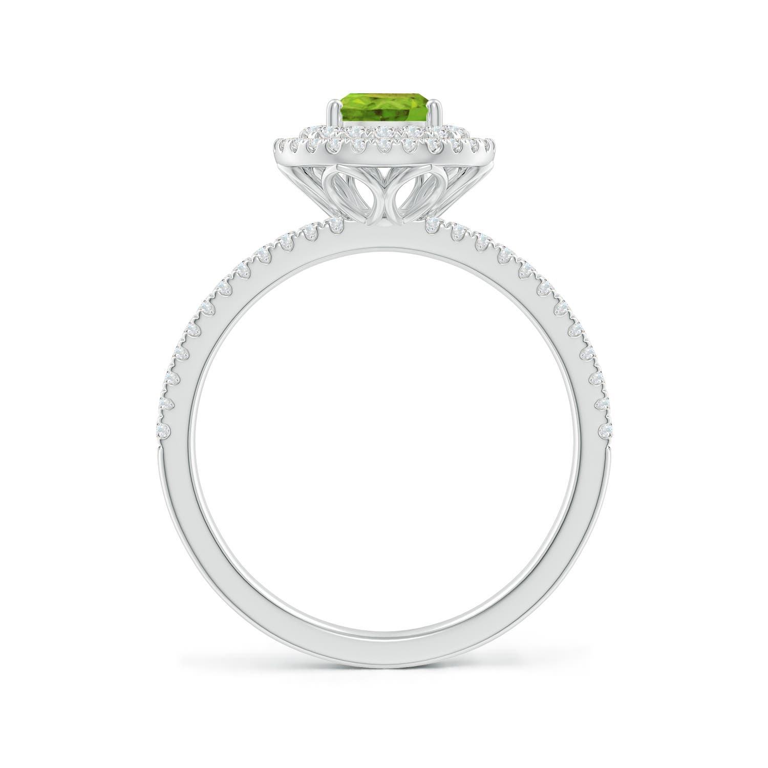 AAA - Peridot / 1.12 CT / 14 KT White Gold