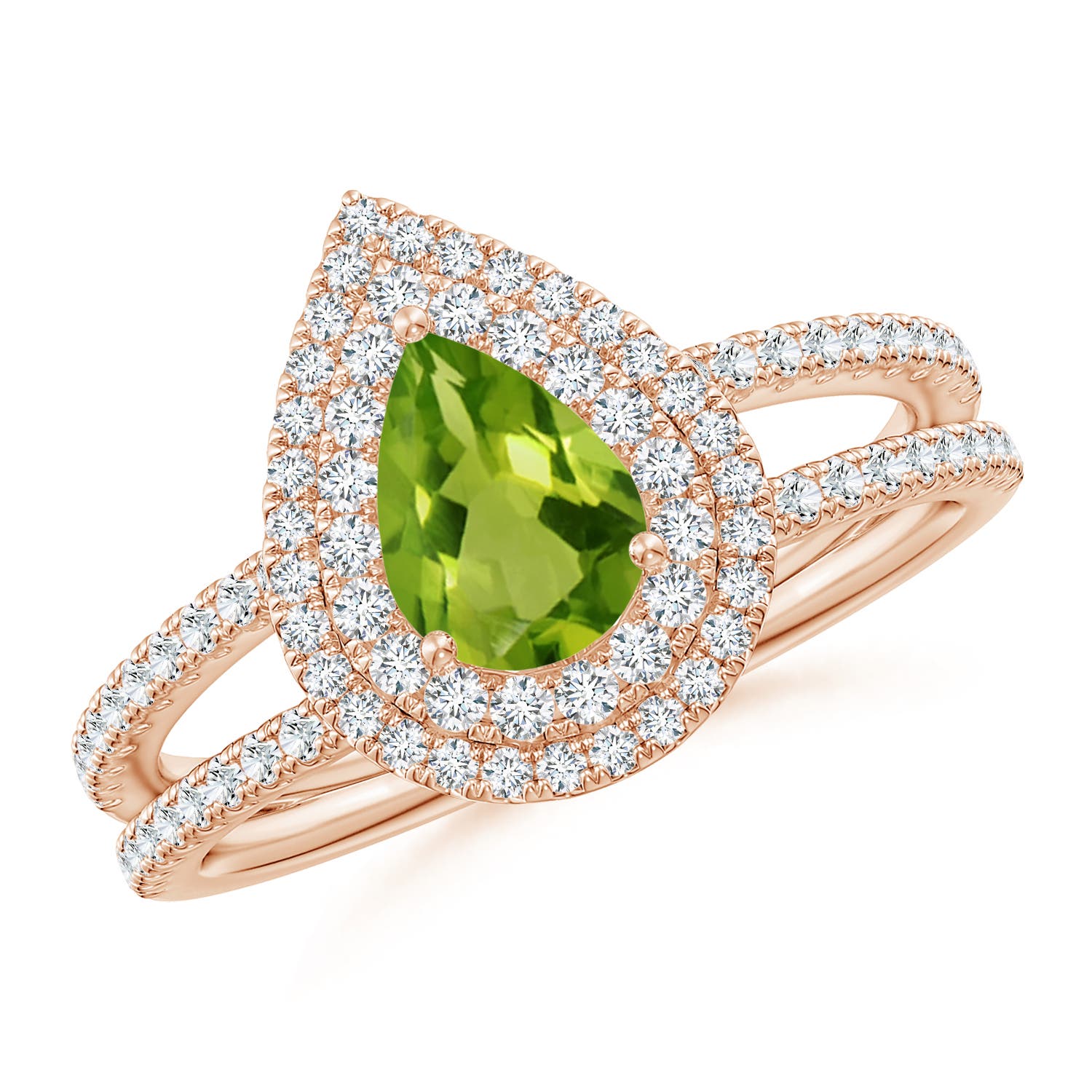 AAAA - Peridot / 1.12 CT / 14 KT Rose Gold