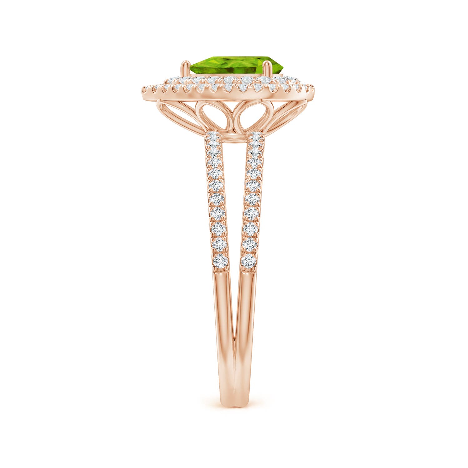 AAAA - Peridot / 1.12 CT / 14 KT Rose Gold