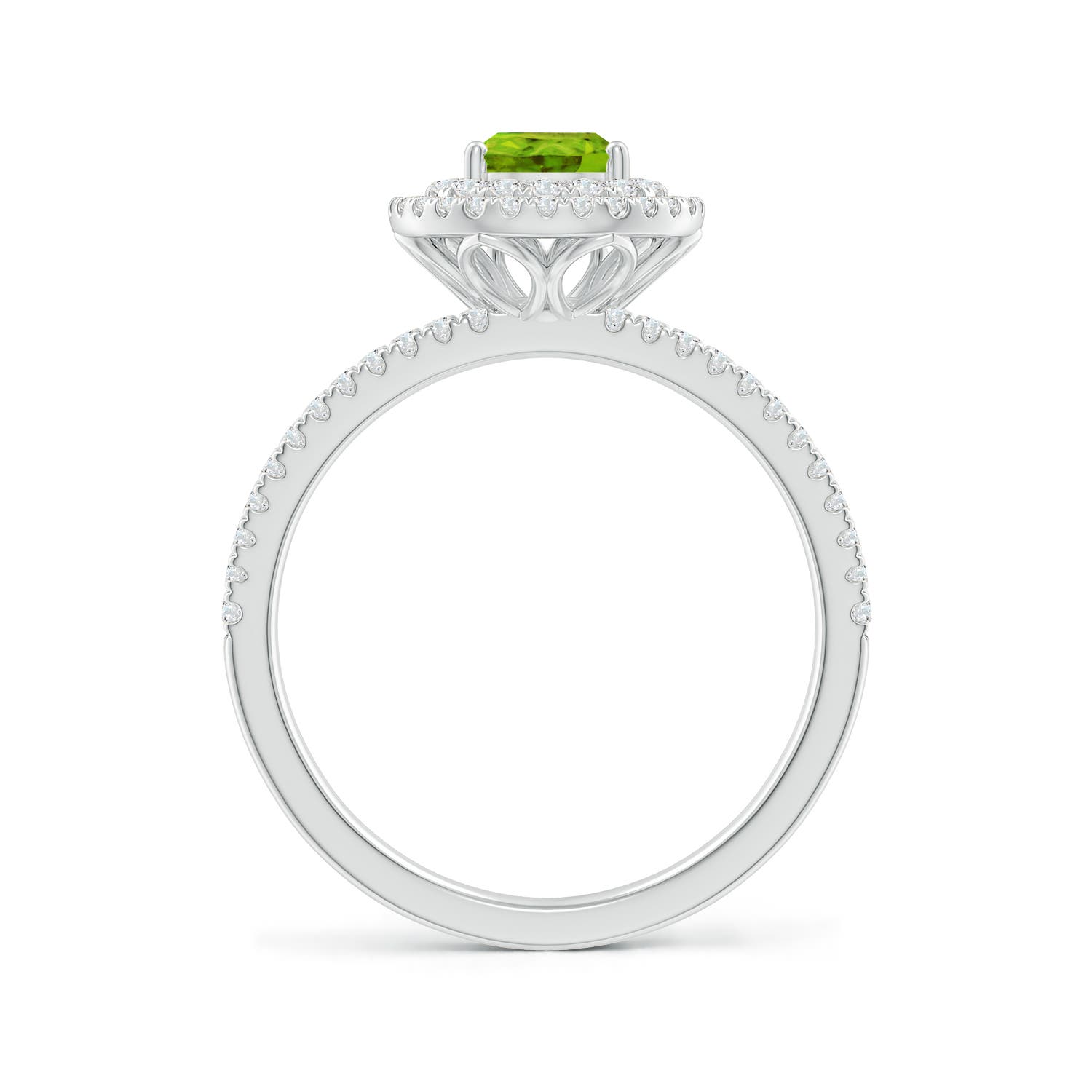 AAAA - Peridot / 1.12 CT / 14 KT White Gold