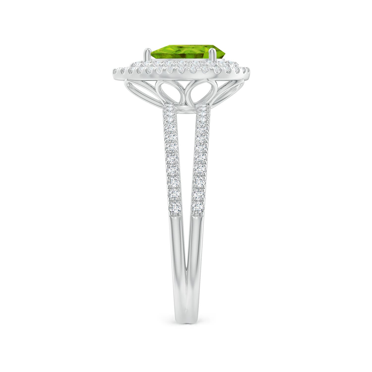 AAAA - Peridot / 1.12 CT / 14 KT White Gold