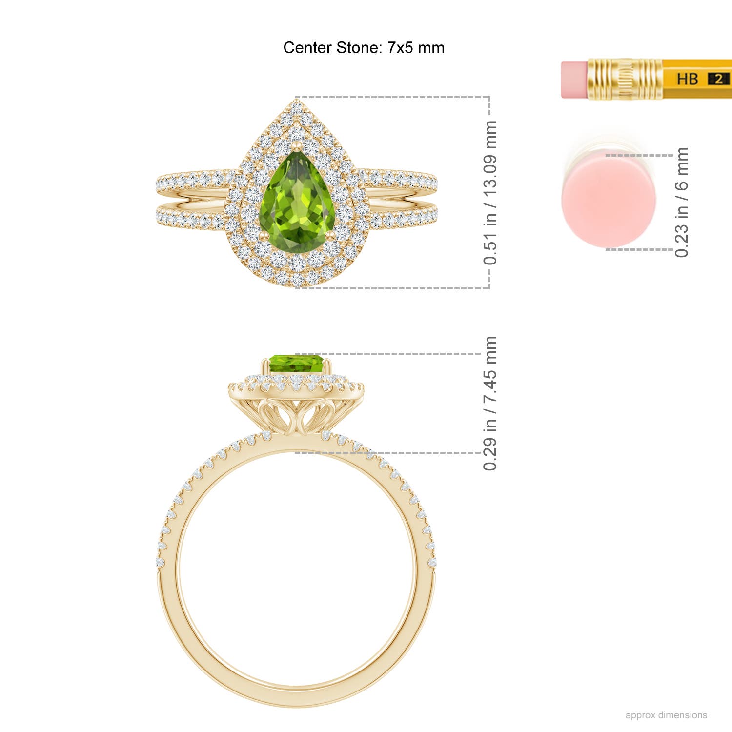 AAAA - Peridot / 1.12 CT / 14 KT Yellow Gold