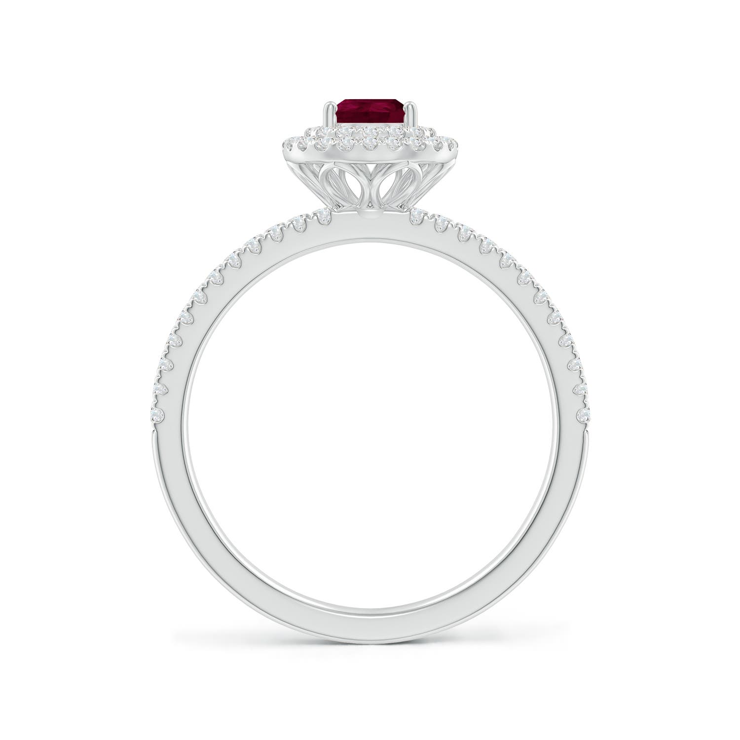 A - Ruby / 0.81 CT / 14 KT White Gold