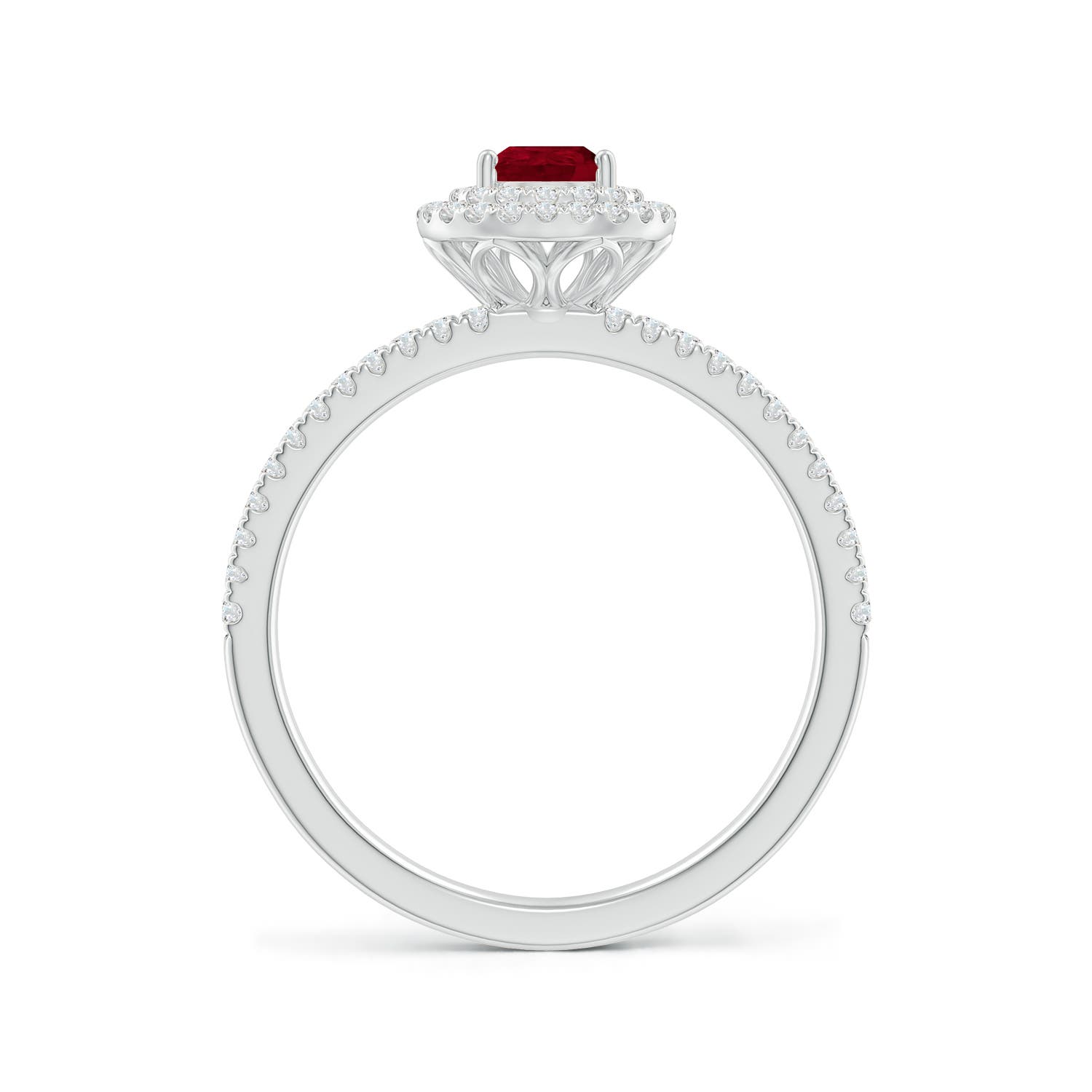 AA - Ruby / 0.81 CT / 14 KT White Gold