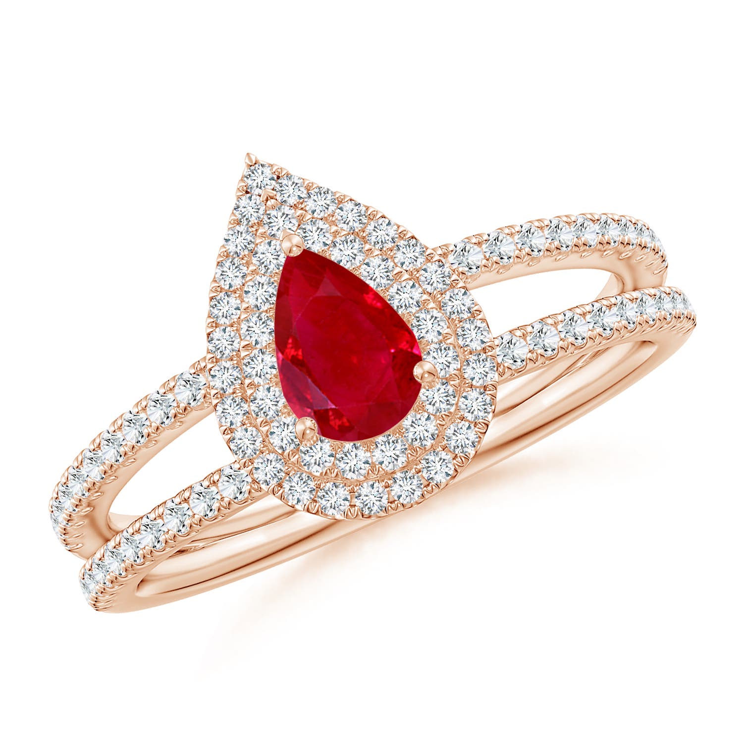 AAA - Ruby / 0.81 CT / 14 KT Rose Gold