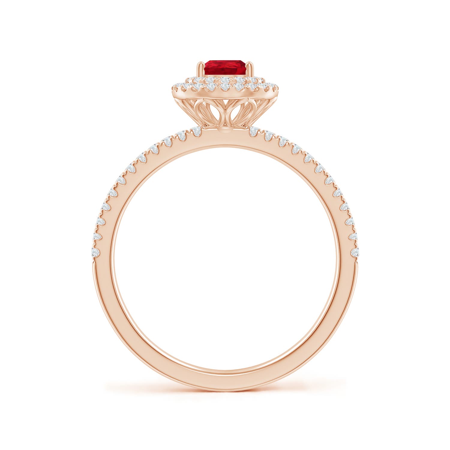 AAA - Ruby / 0.81 CT / 14 KT Rose Gold