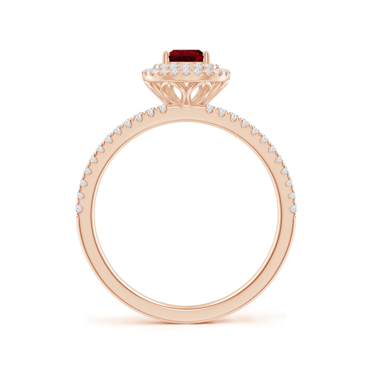 AAAA - Ruby / 0.81 CT / 14 KT Rose Gold