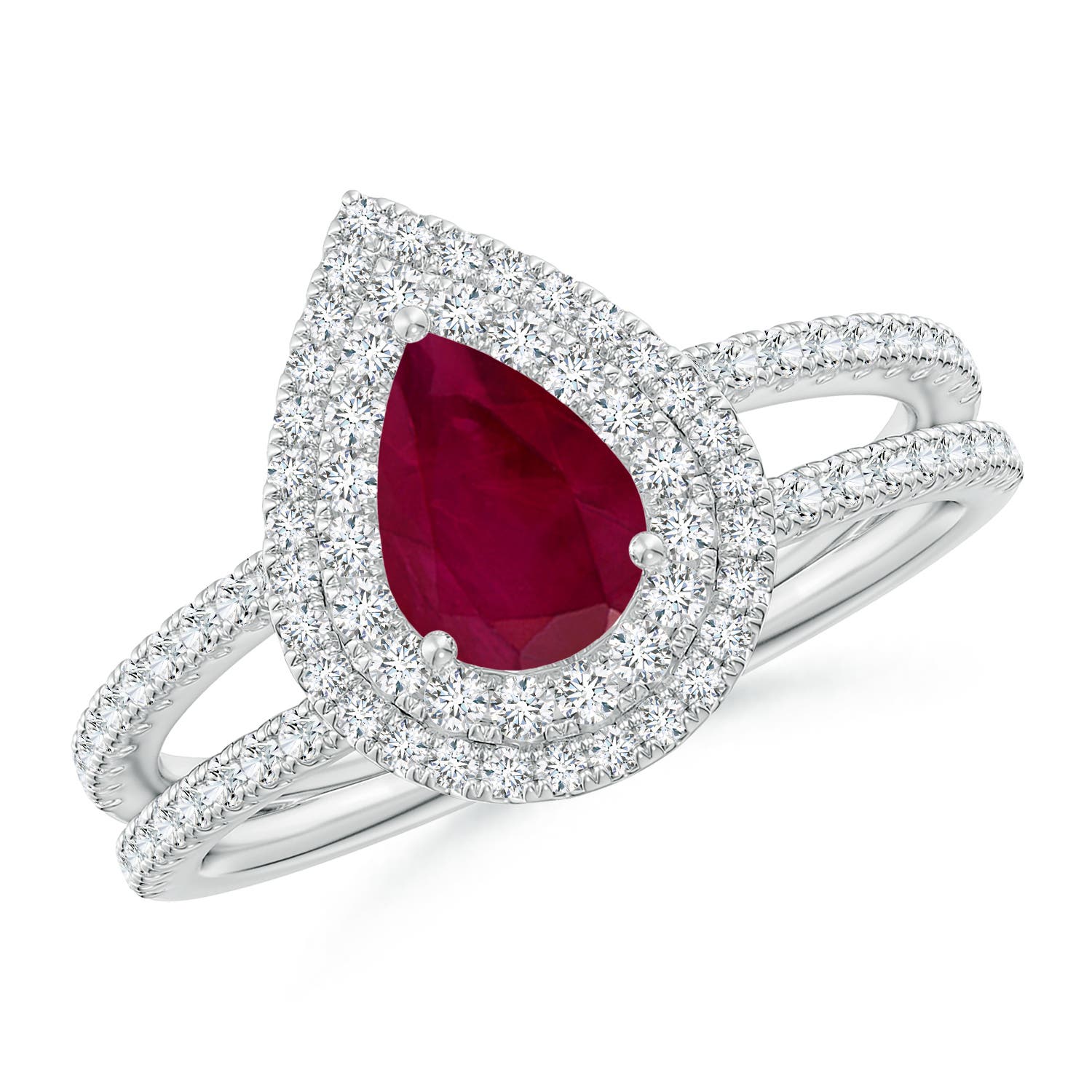 A - Ruby / 1.22 CT / 14 KT White Gold