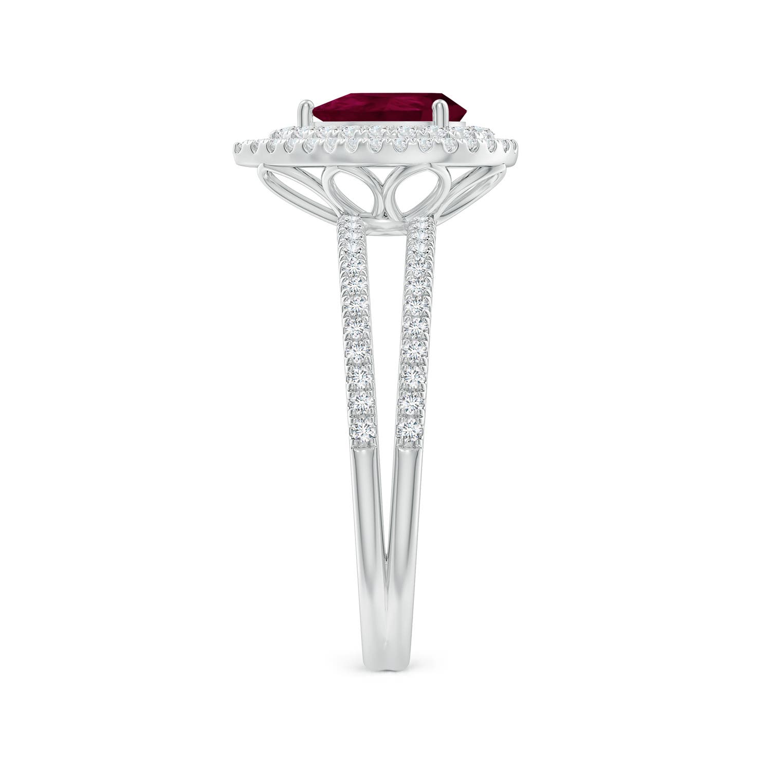 A - Ruby / 1.22 CT / 14 KT White Gold