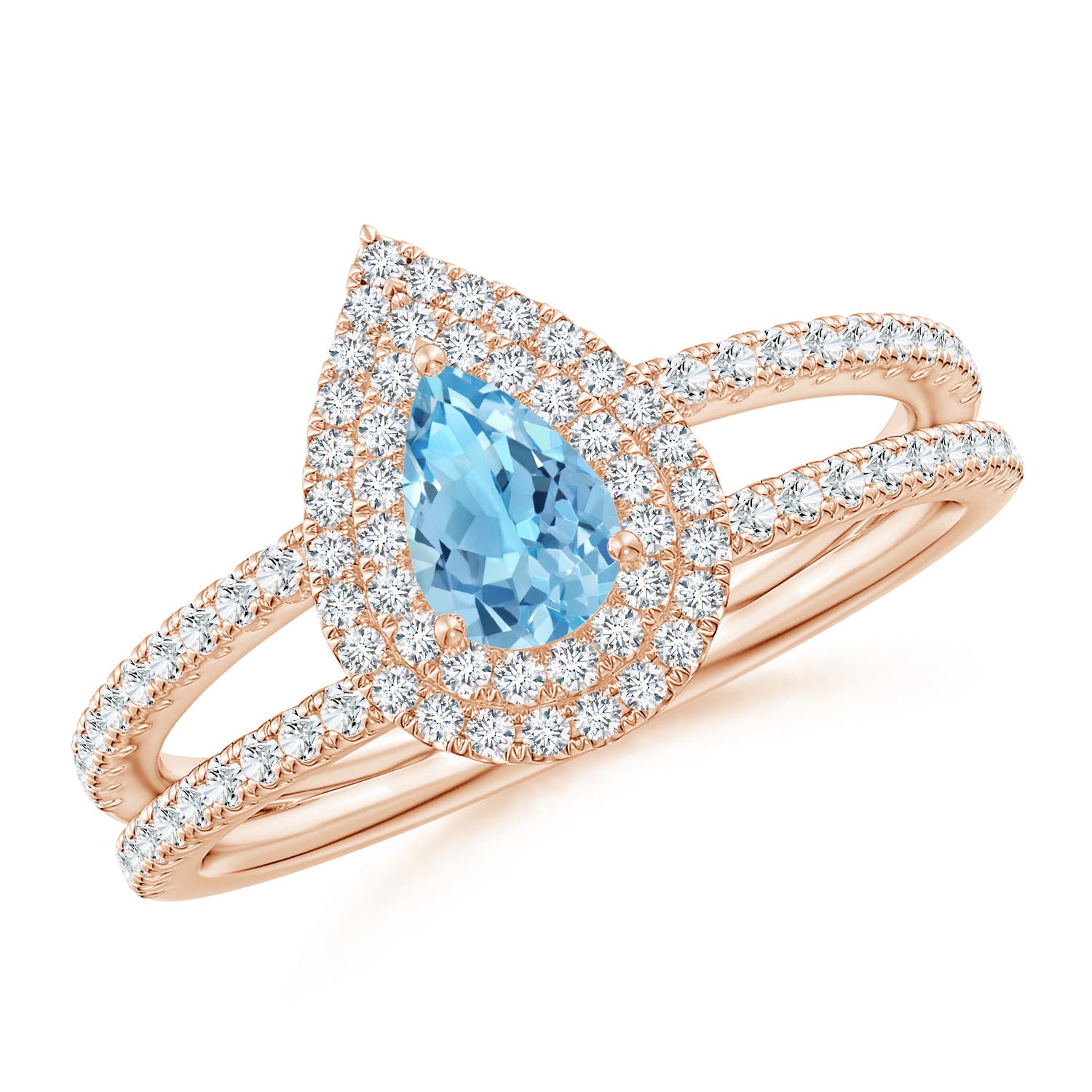 A - Swiss Blue Topaz / 0.89 CT / 14 KT Rose Gold