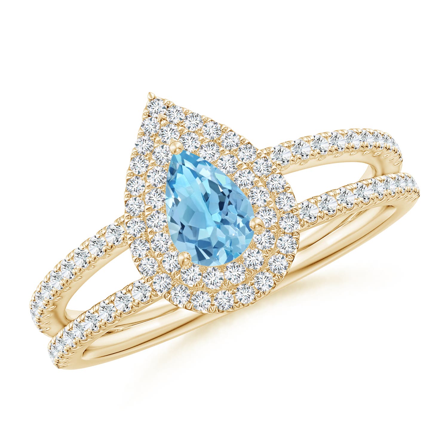 A - Swiss Blue Topaz / 0.89 CT / 14 KT Yellow Gold