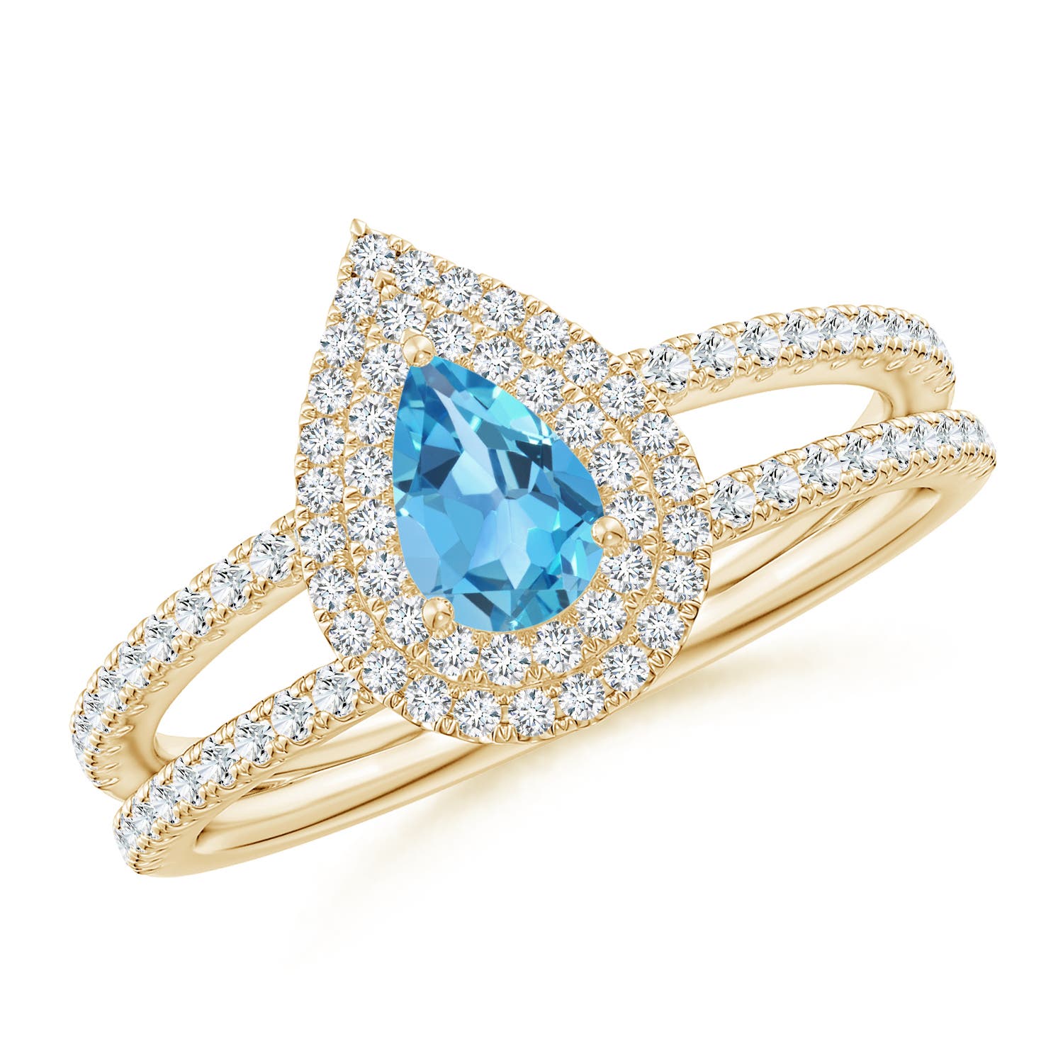 AA - Swiss Blue Topaz / 0.89 CT / 14 KT Yellow Gold