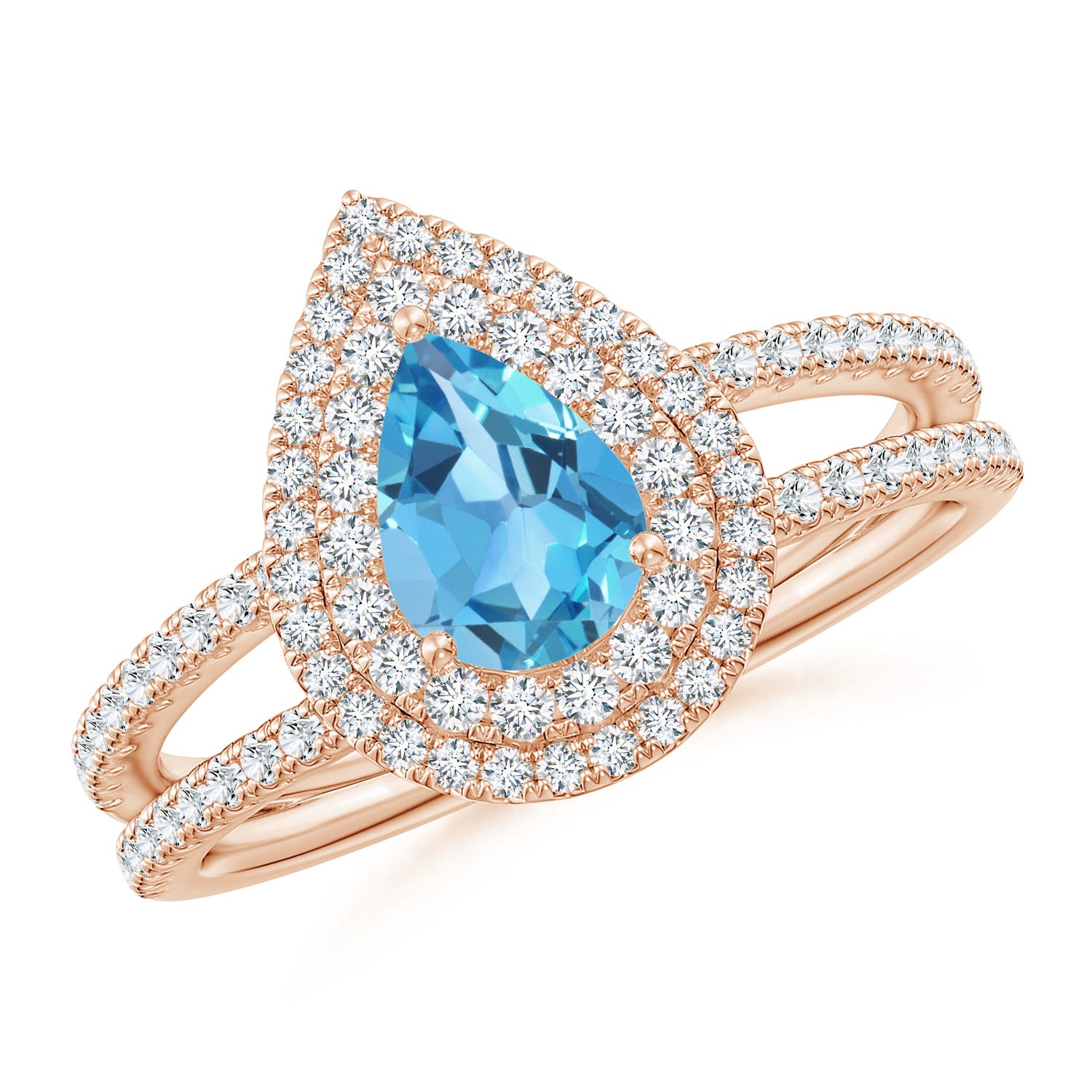 AA - Swiss Blue Topaz / 1.22 CT / 14 KT Rose Gold