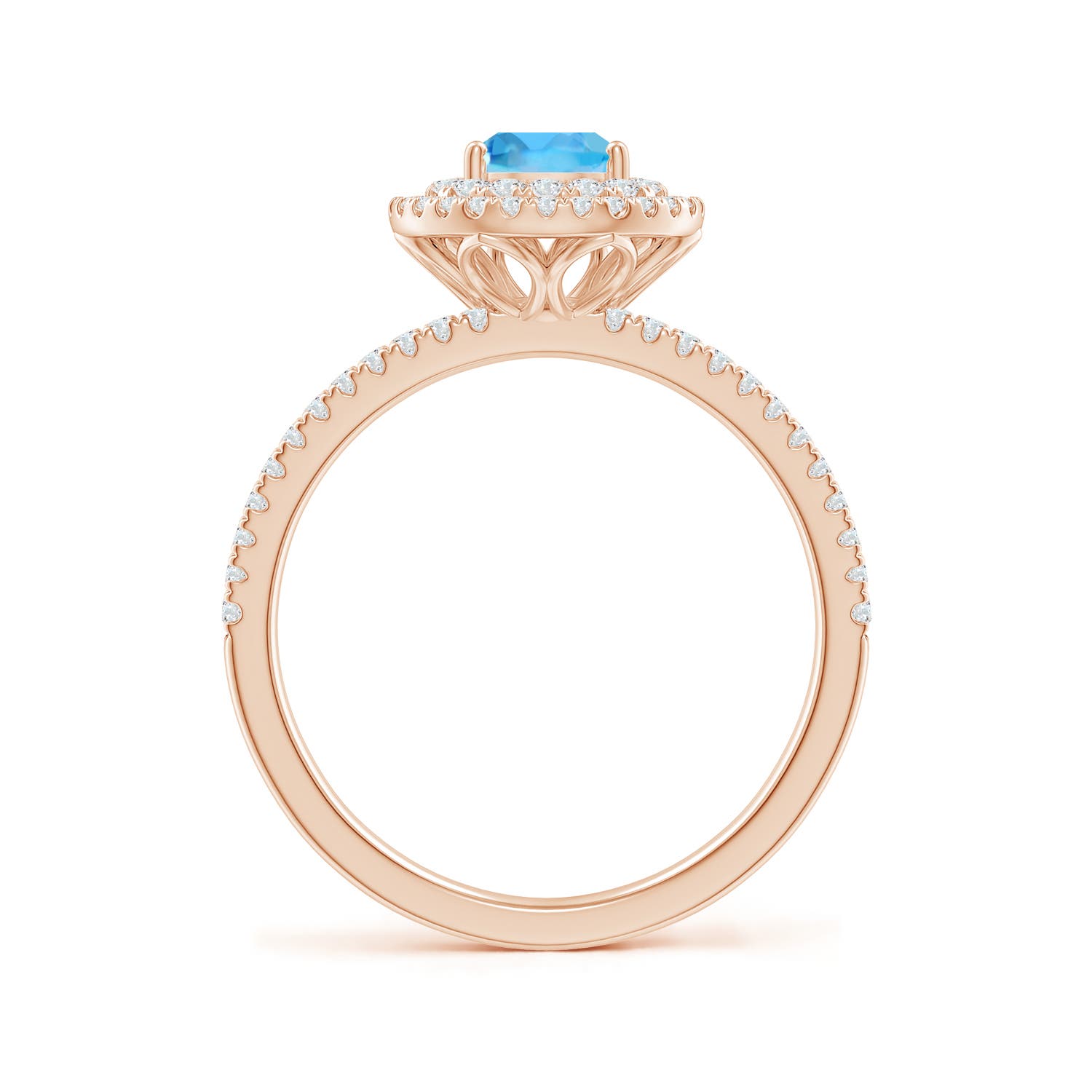 AA - Swiss Blue Topaz / 1.22 CT / 14 KT Rose Gold