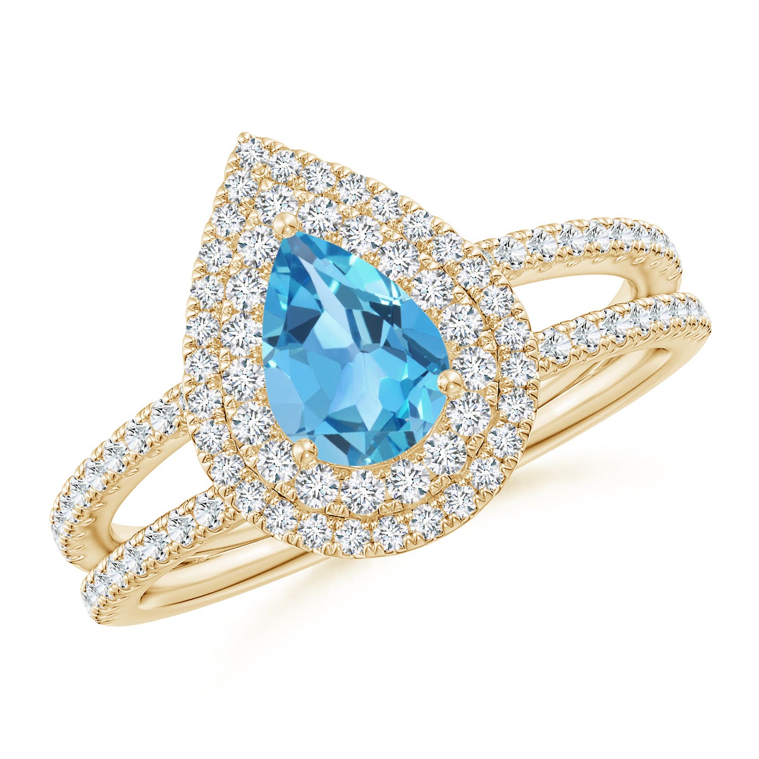 AA - Swiss Blue Topaz / 1.22 CT / 14 KT Yellow Gold