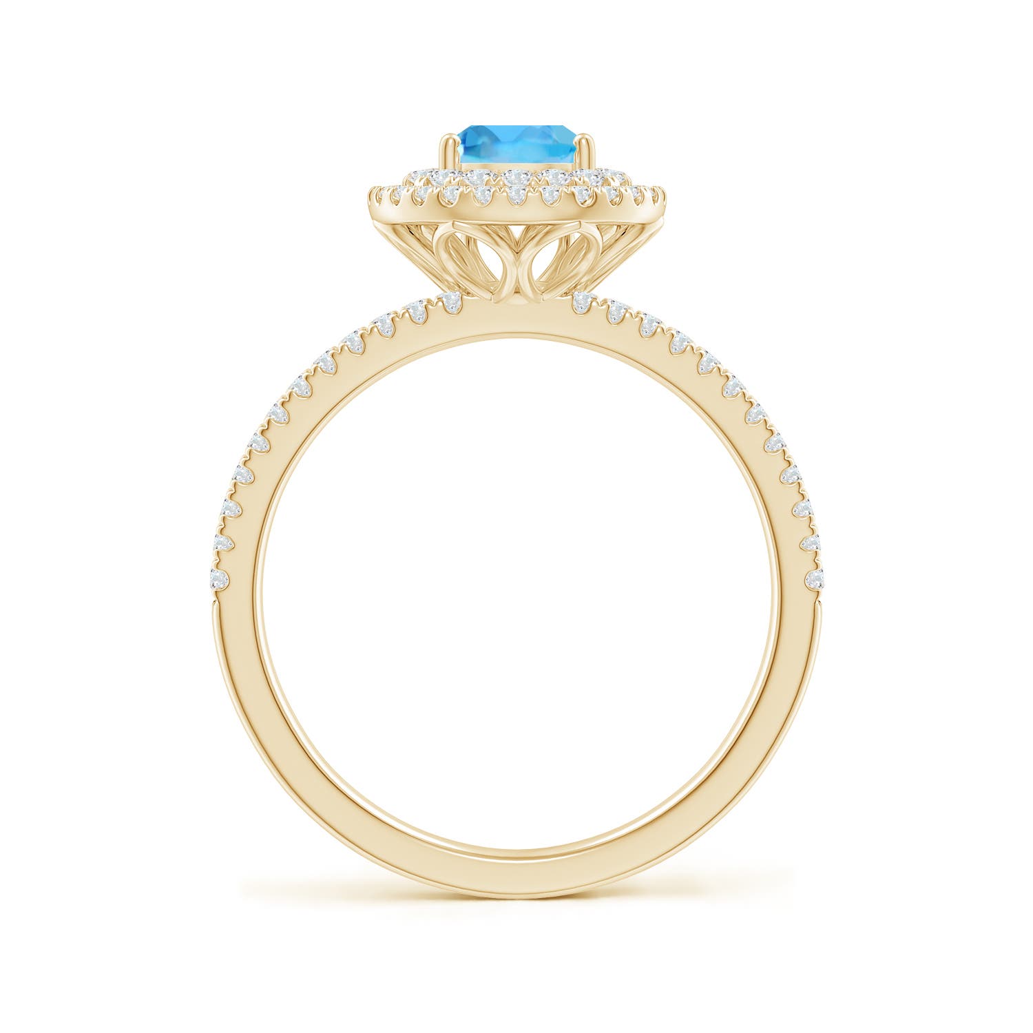 AA - Swiss Blue Topaz / 1.22 CT / 14 KT Yellow Gold