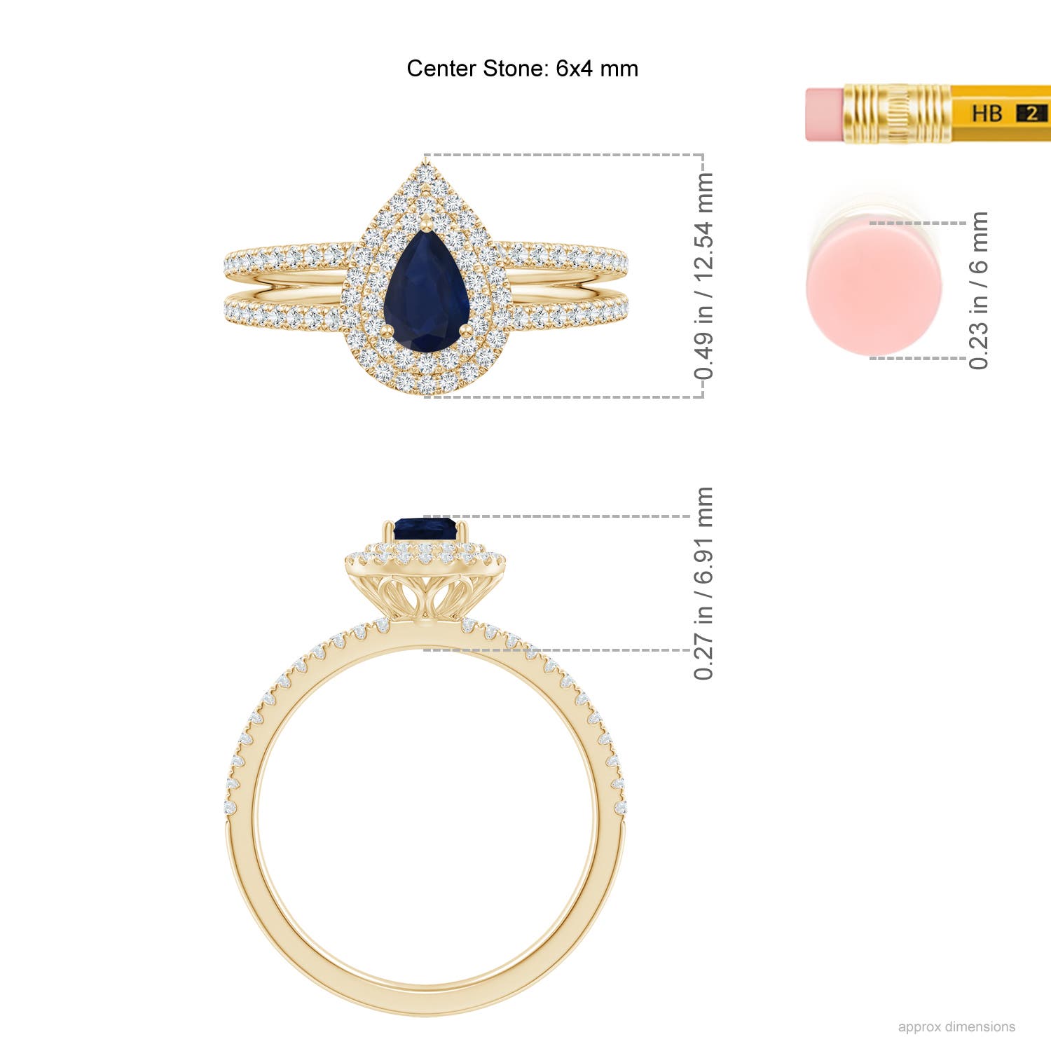 A - Blue Sapphire / 0.81 CT / 14 KT Yellow Gold