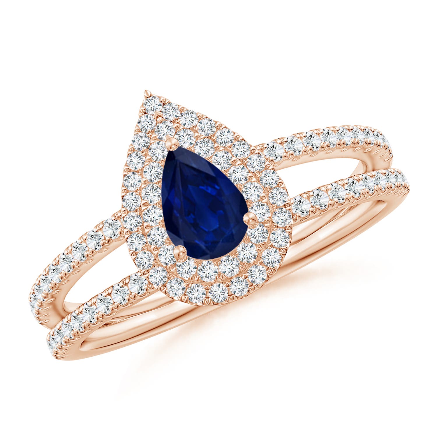 AA - Blue Sapphire / 0.81 CT / 14 KT Rose Gold