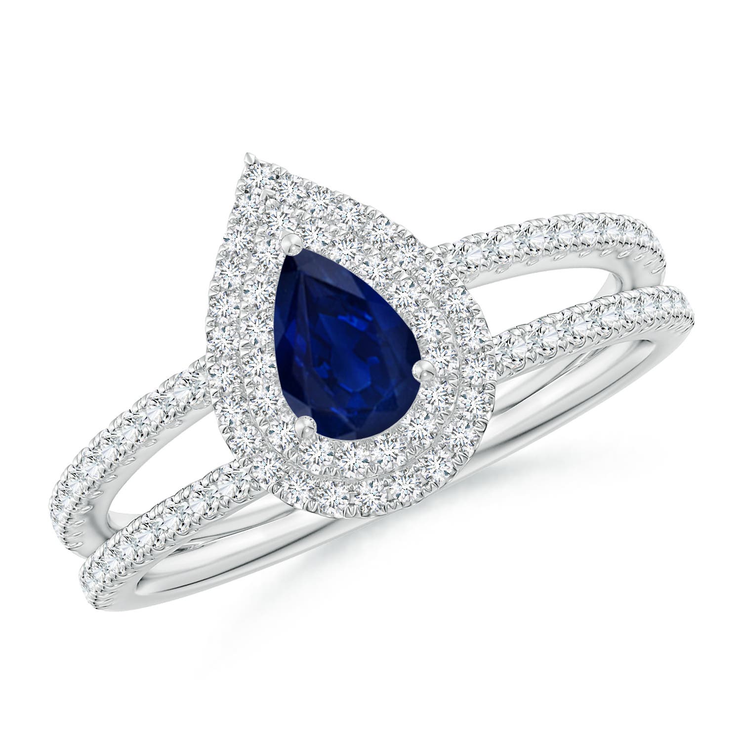 AA - Blue Sapphire / 0.81 CT / 14 KT White Gold