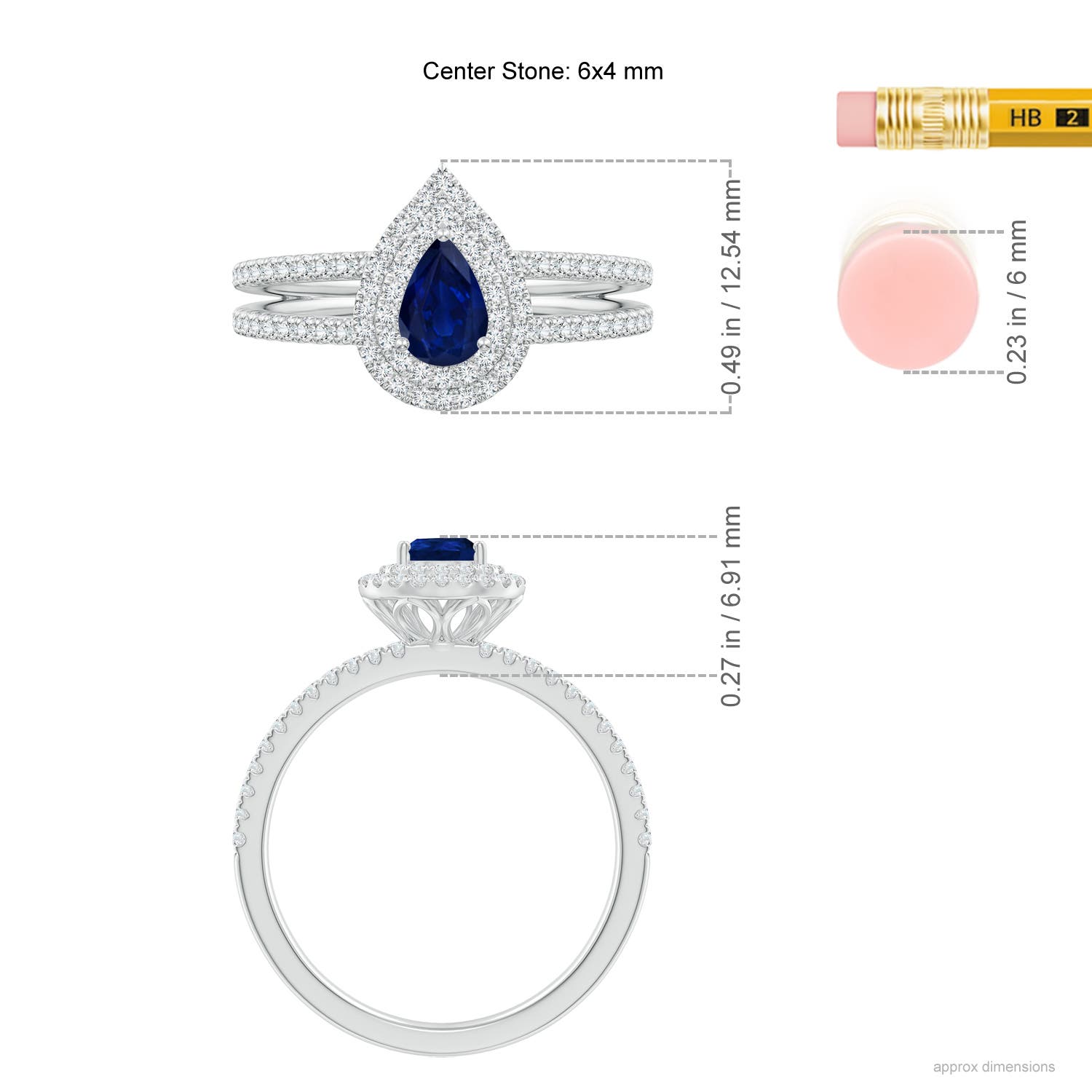 AA - Blue Sapphire / 0.81 CT / 14 KT White Gold