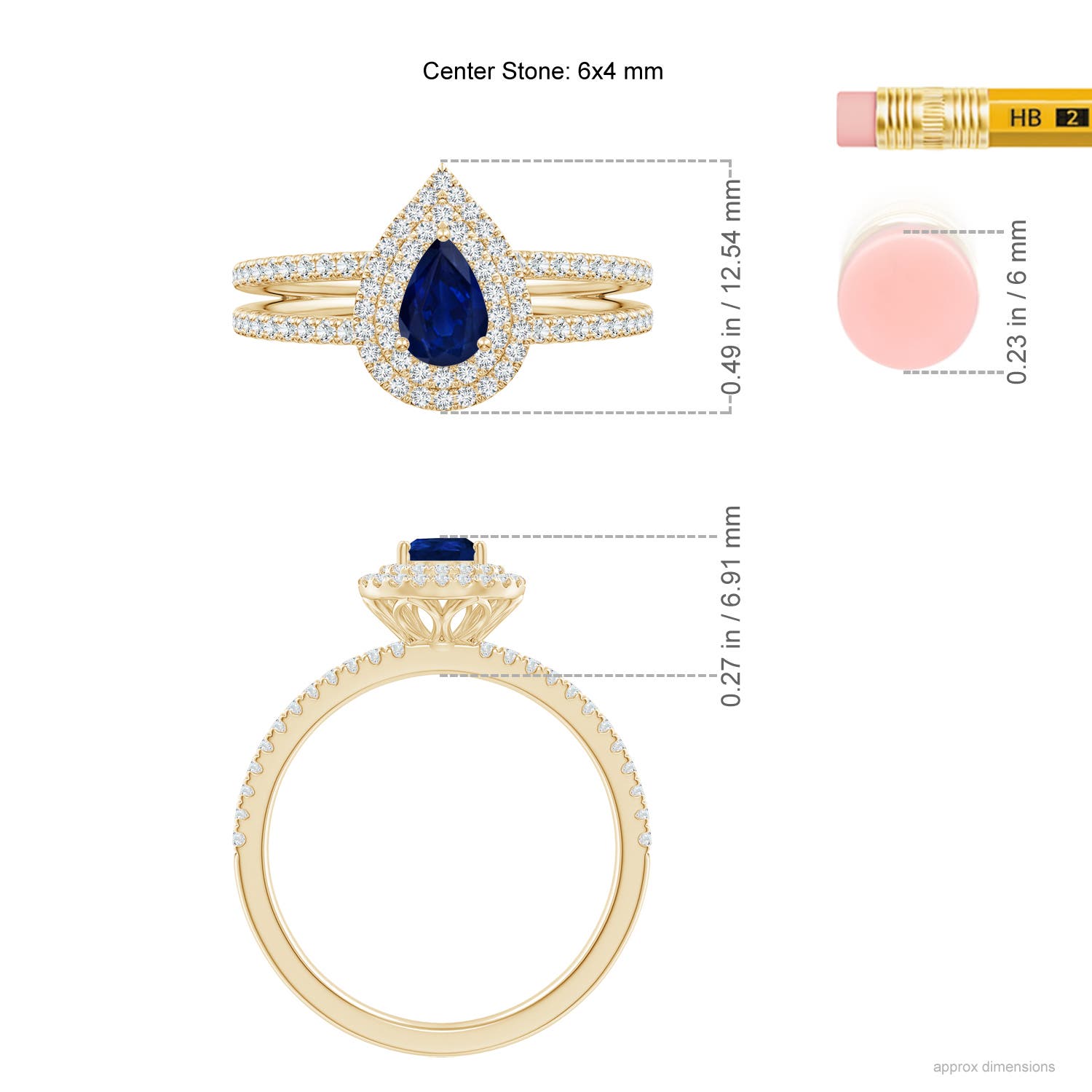 AA - Blue Sapphire / 0.81 CT / 14 KT Yellow Gold