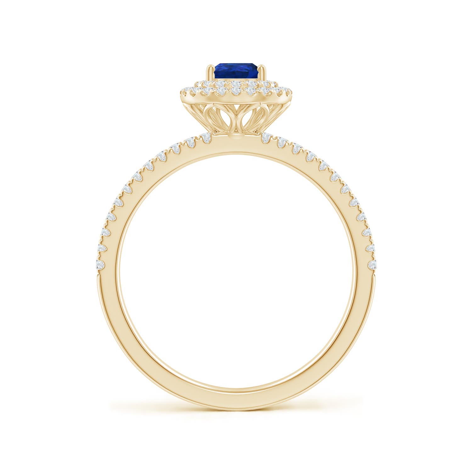 AAA - Blue Sapphire / 0.81 CT / 14 KT Yellow Gold