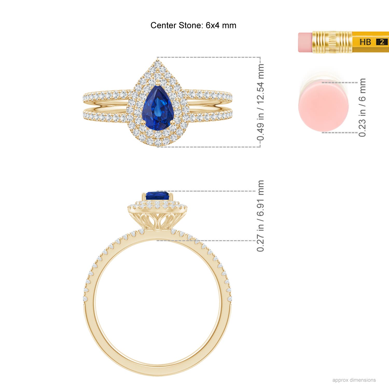 AAA - Blue Sapphire / 0.81 CT / 14 KT Yellow Gold