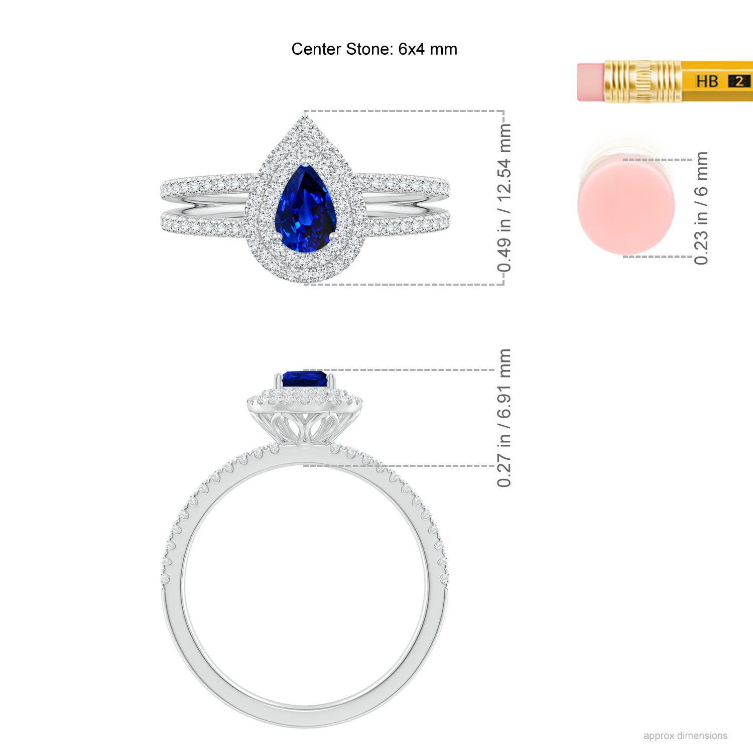 AAAA - Blue Sapphire / 0.81 CT / 14 KT White Gold