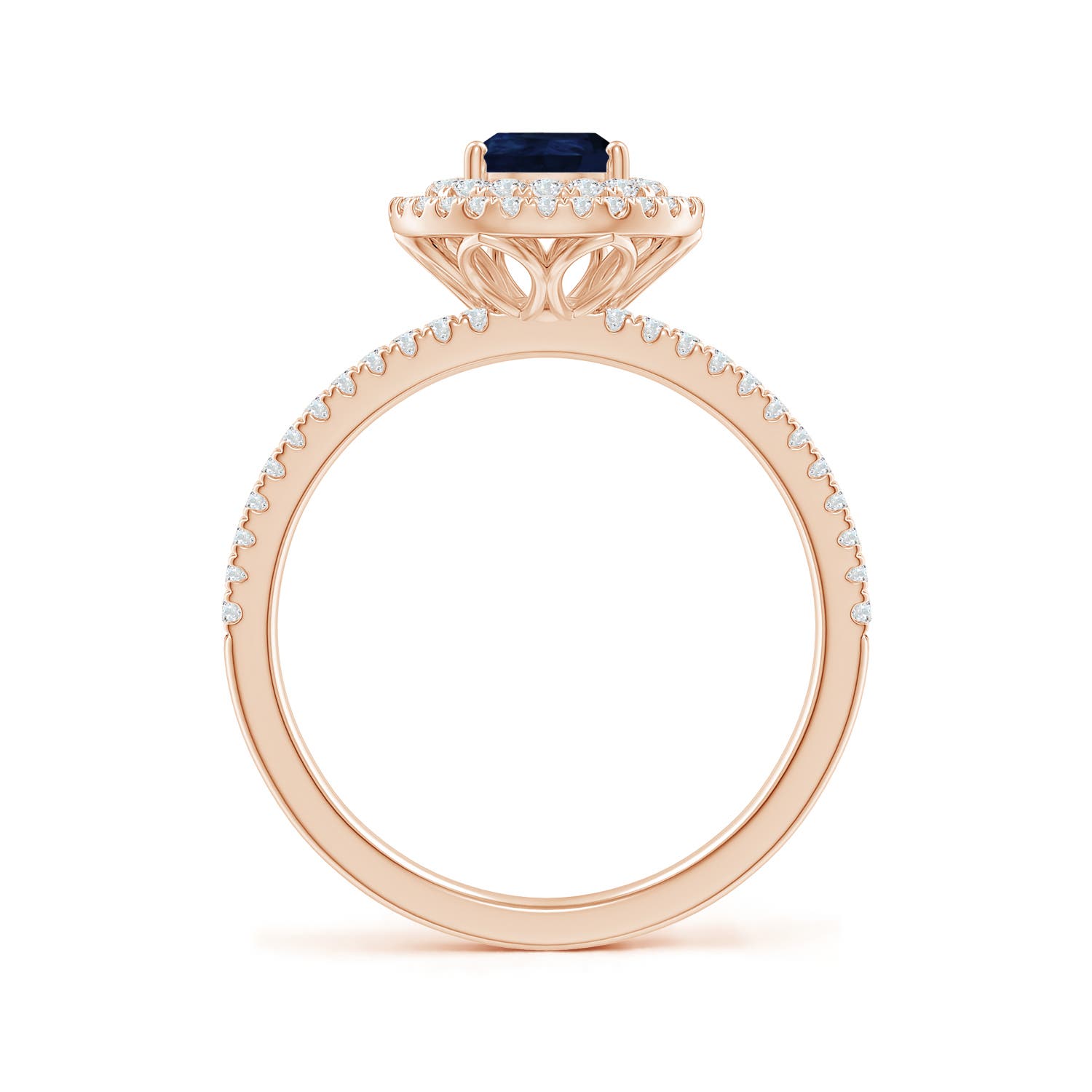 A - Blue Sapphire / 1.17 CT / 14 KT Rose Gold