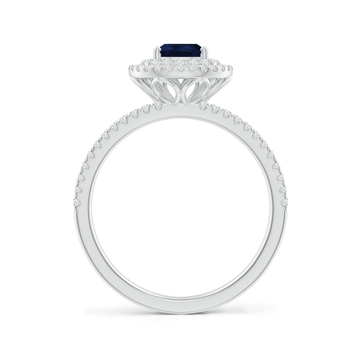 A - Blue Sapphire / 1.17 CT / 14 KT White Gold