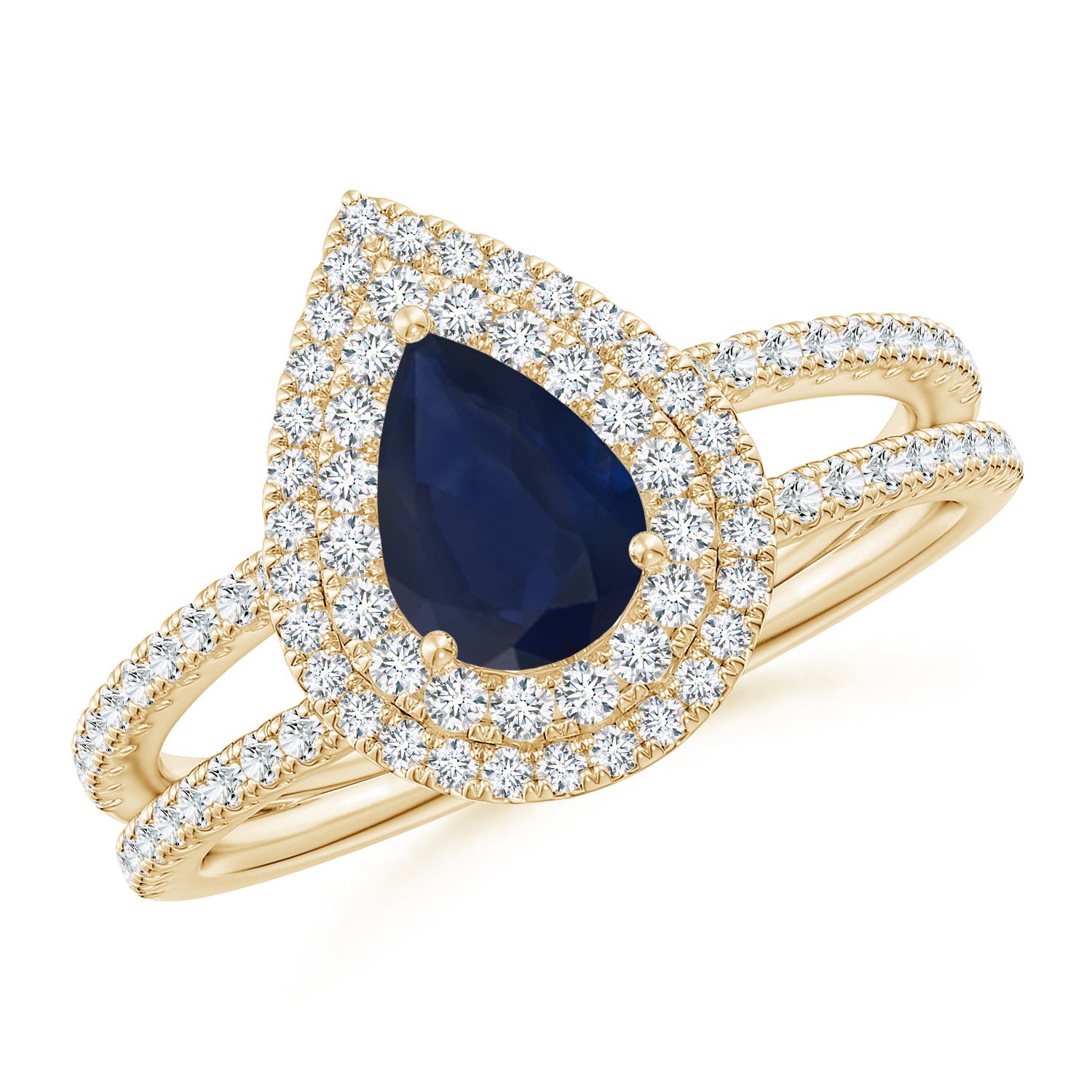 A - Blue Sapphire / 1.17 CT / 14 KT Yellow Gold