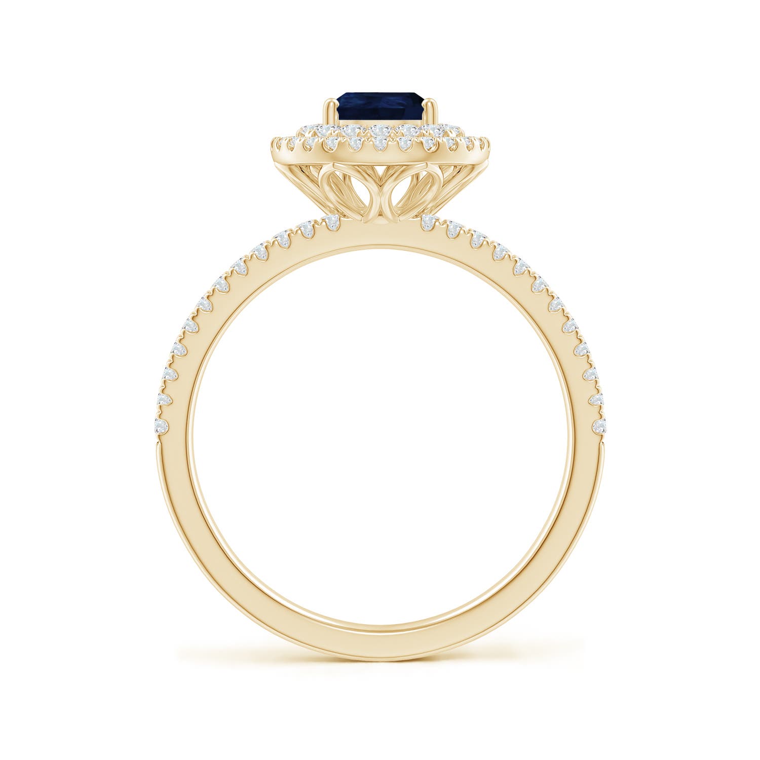 A - Blue Sapphire / 1.17 CT / 14 KT Yellow Gold