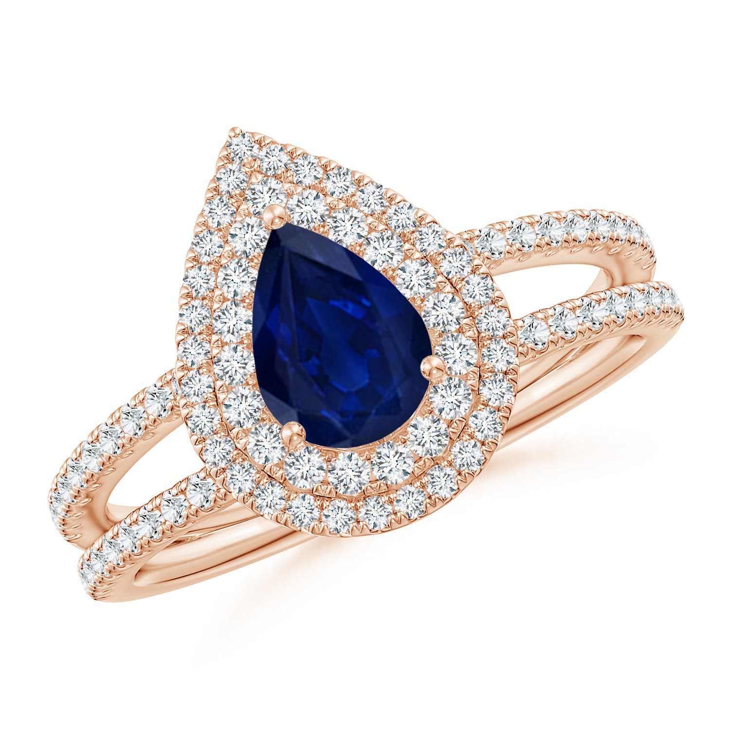 AA - Blue Sapphire / 1.17 CT / 14 KT Rose Gold