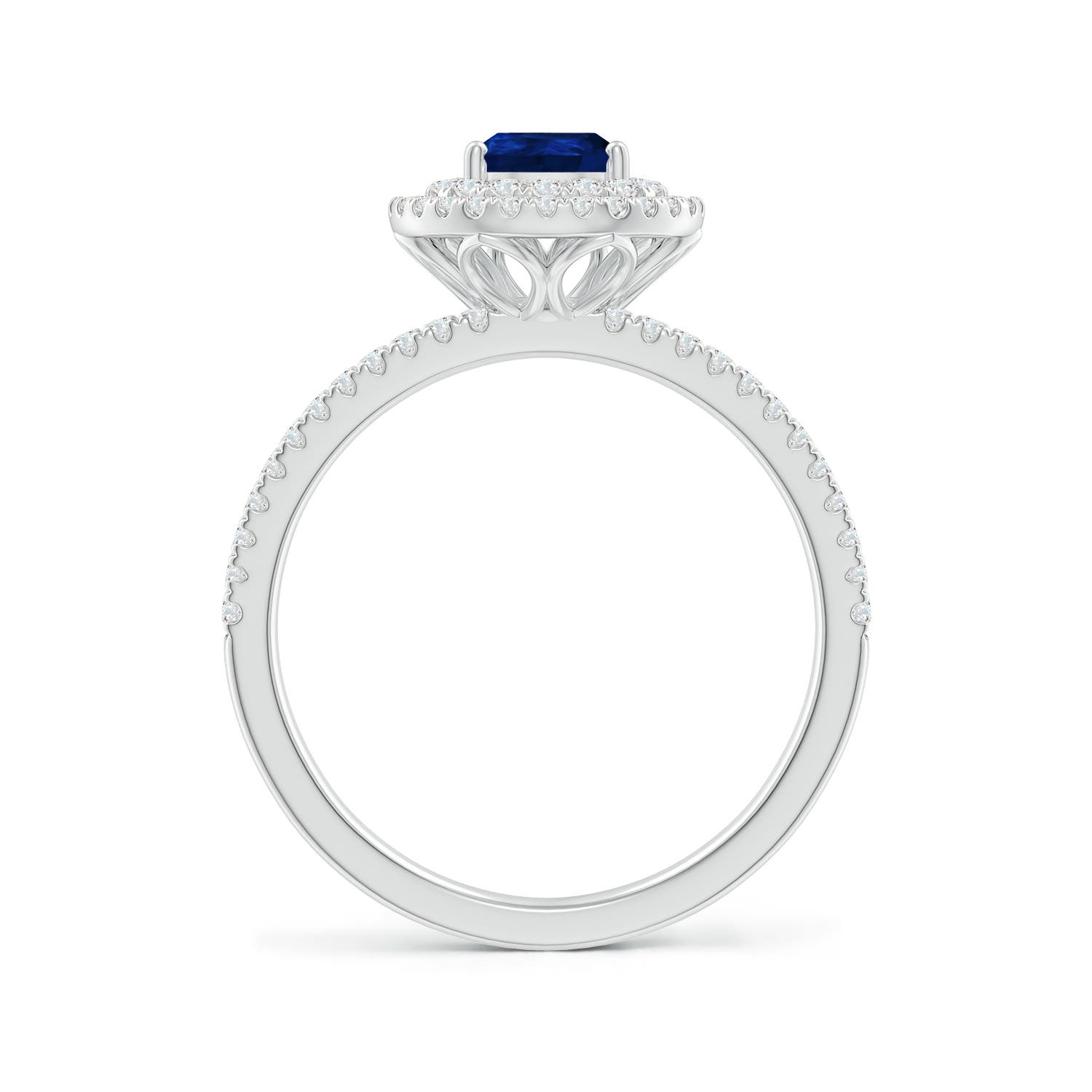 AA - Blue Sapphire / 1.17 CT / 14 KT White Gold