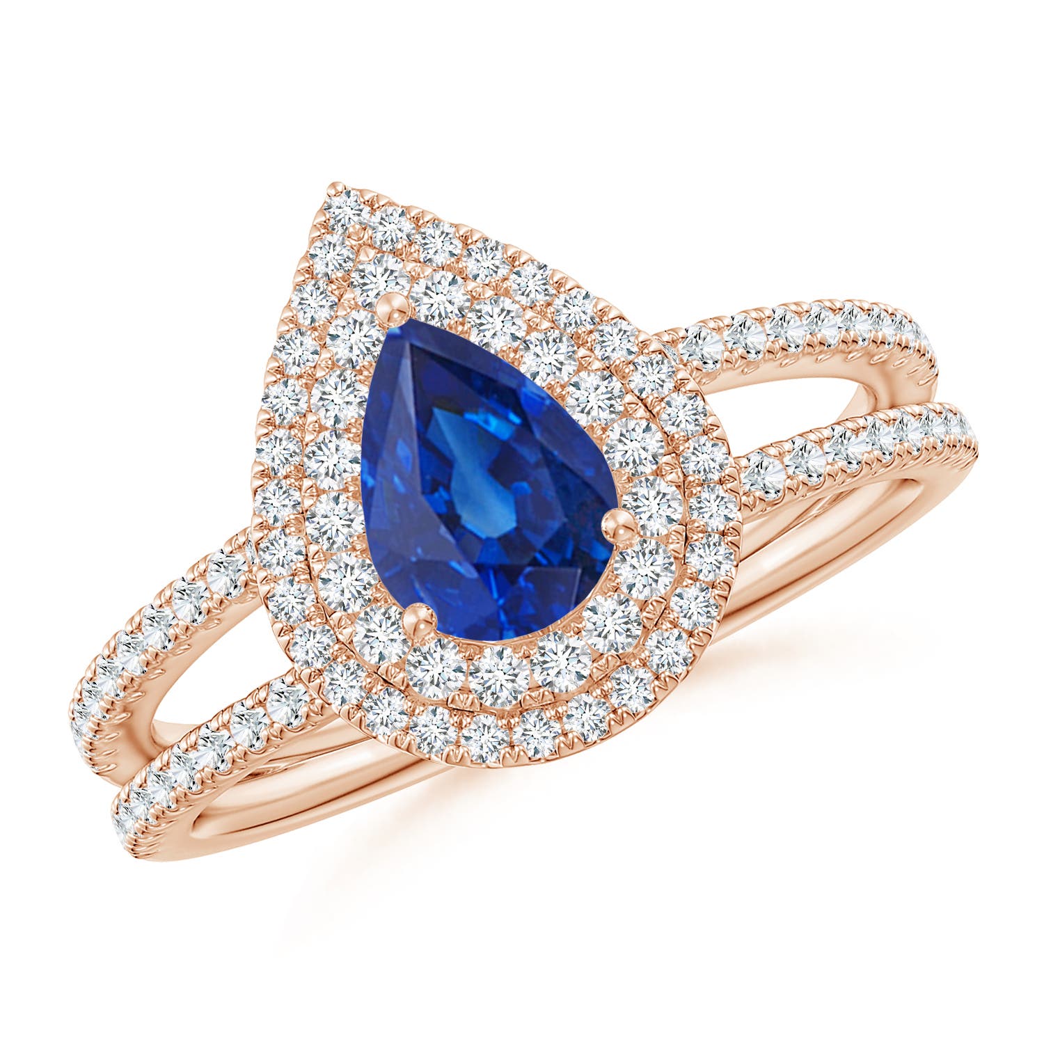 AAA - Blue Sapphire / 1.17 CT / 14 KT Rose Gold