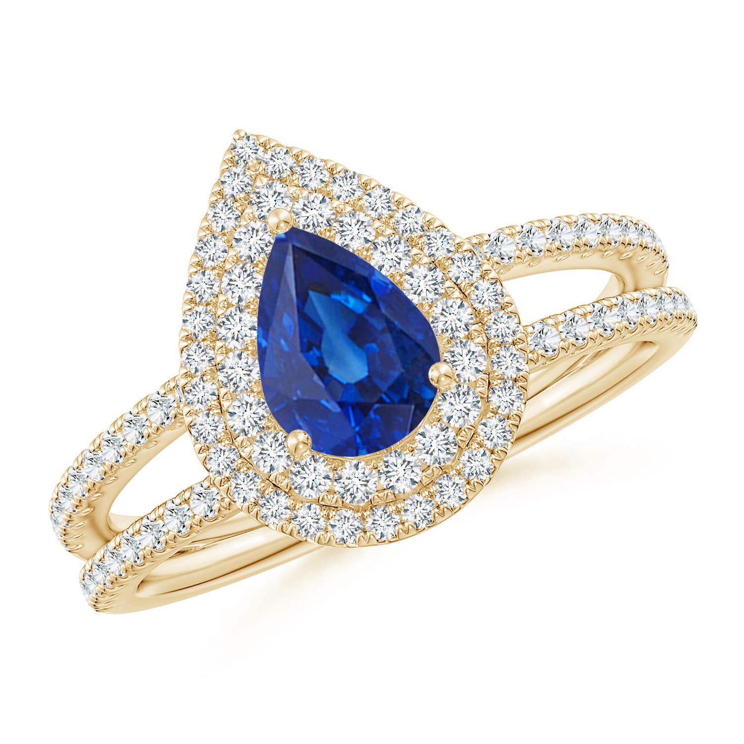 AAA - Blue Sapphire / 1.17 CT / 14 KT Yellow Gold