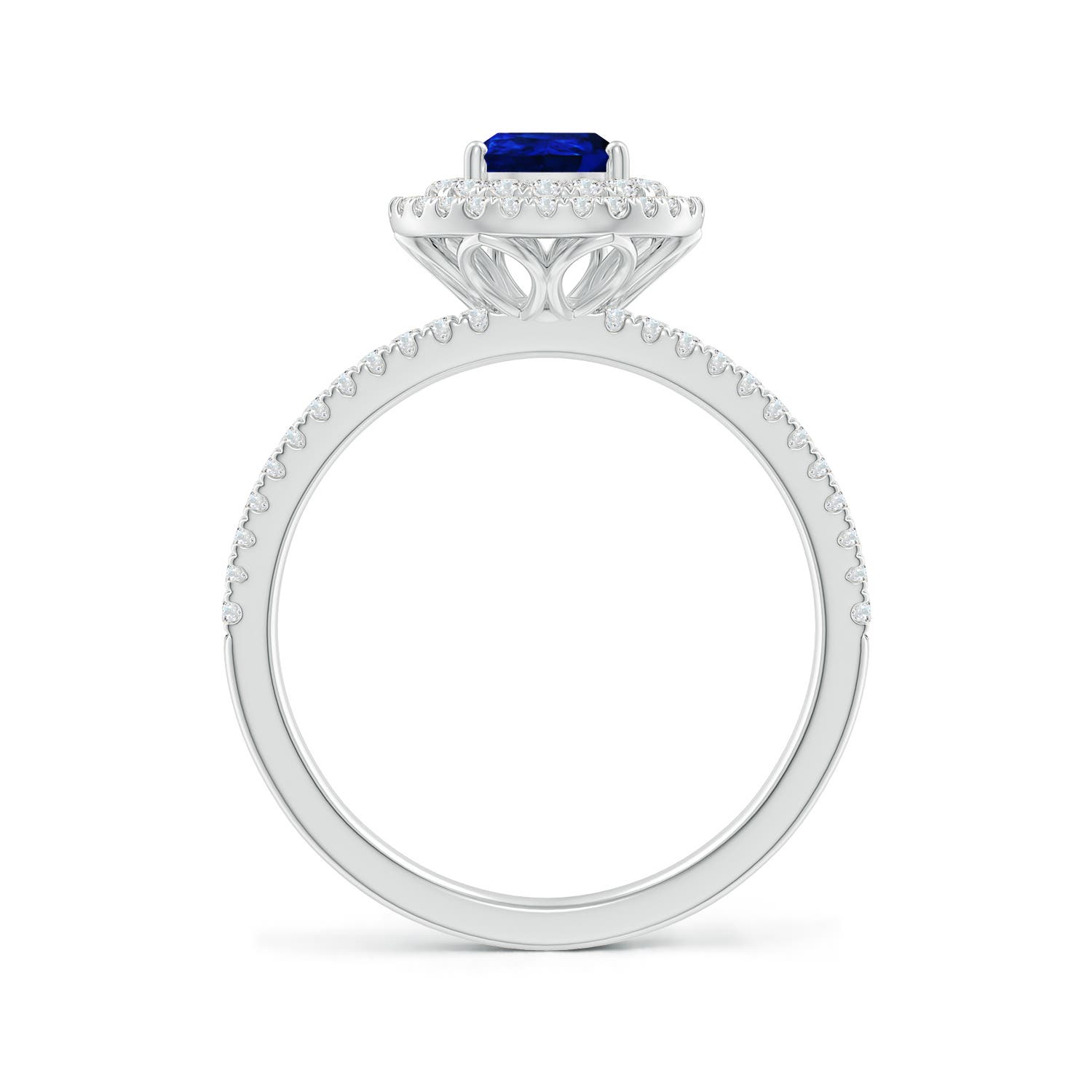 AAAA - Blue Sapphire / 1.17 CT / 14 KT White Gold