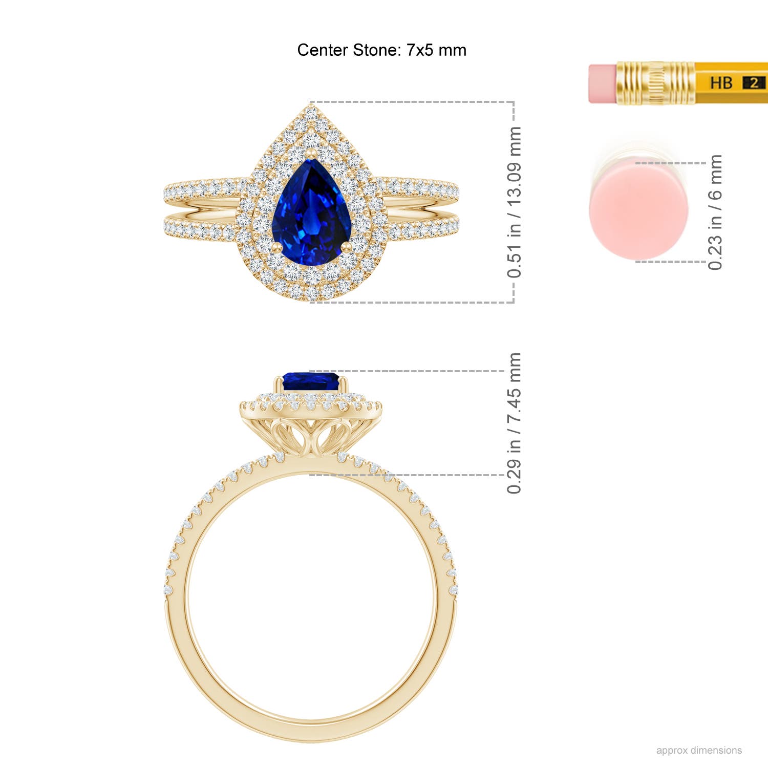 AAAA - Blue Sapphire / 1.17 CT / 14 KT Yellow Gold