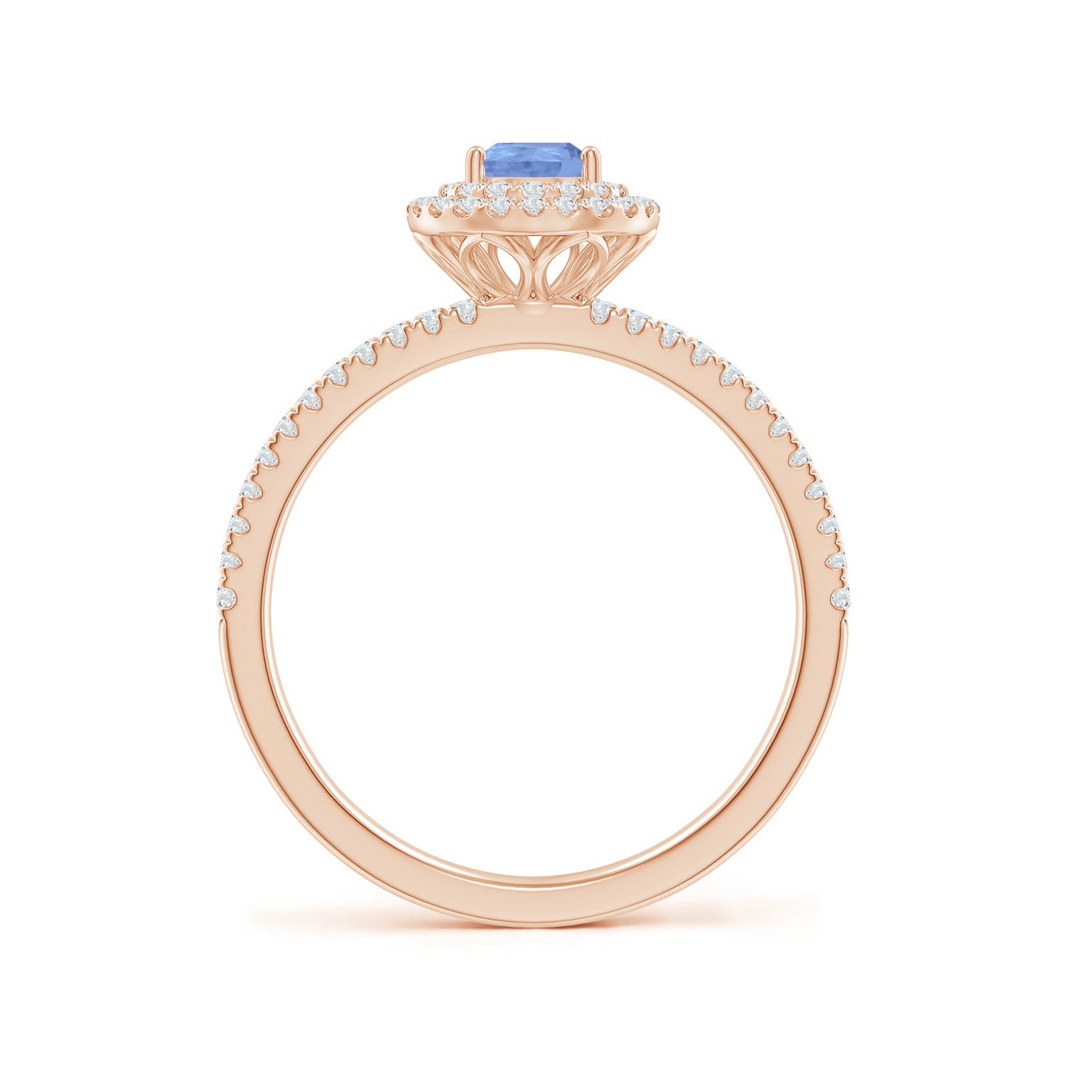 A - Tanzanite / 0.76 CT / 14 KT Rose Gold