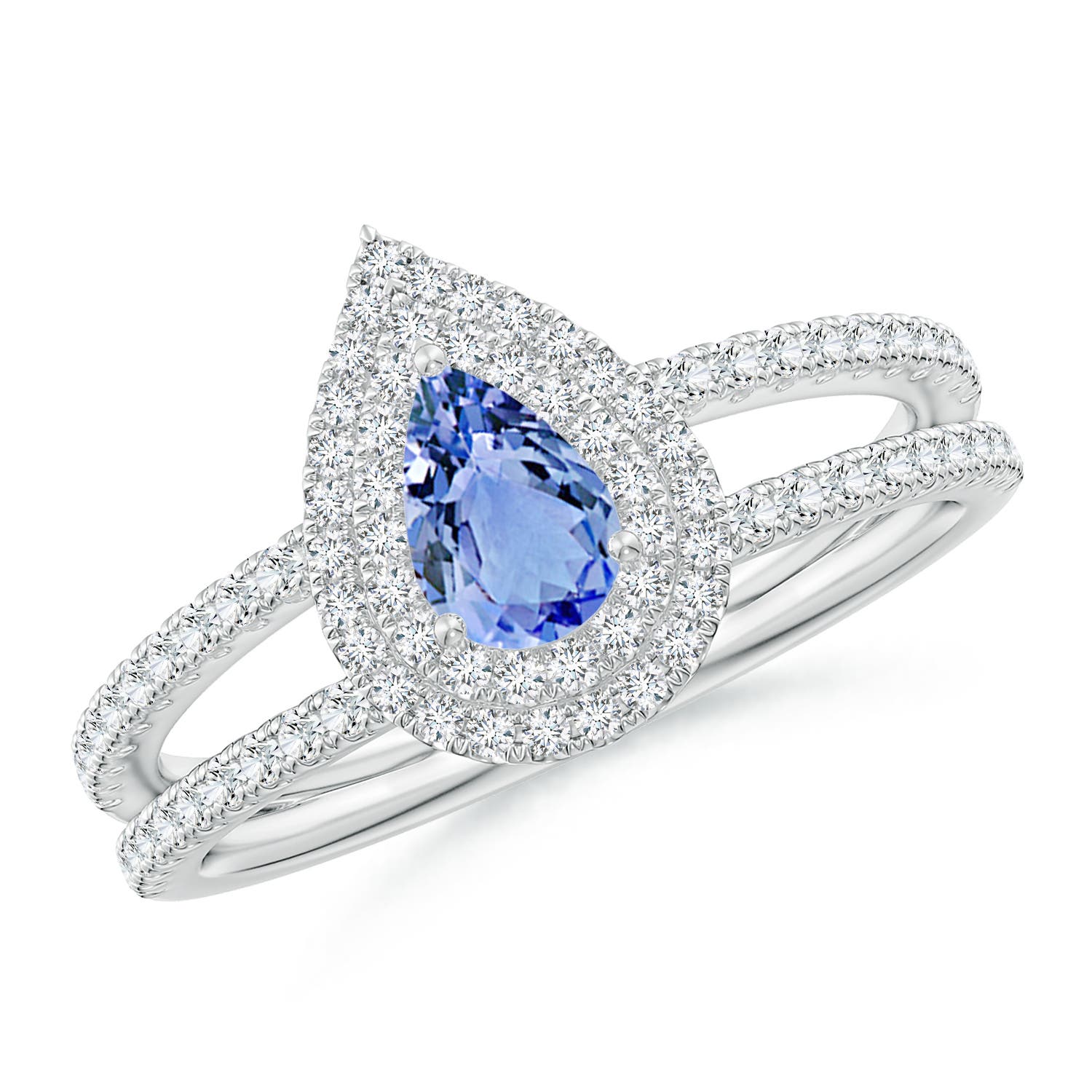 A - Tanzanite / 0.76 CT / 14 KT White Gold