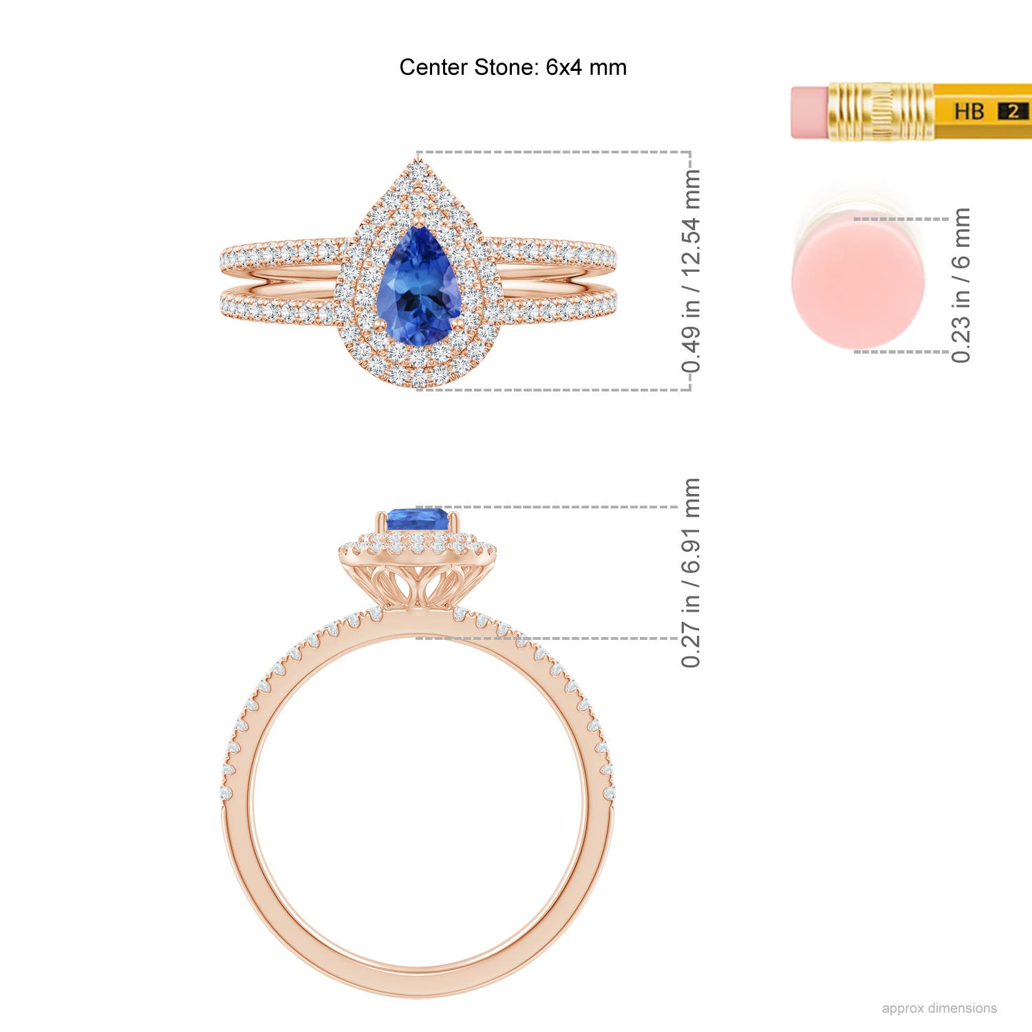 AA - Tanzanite / 0.76 CT / 14 KT Rose Gold