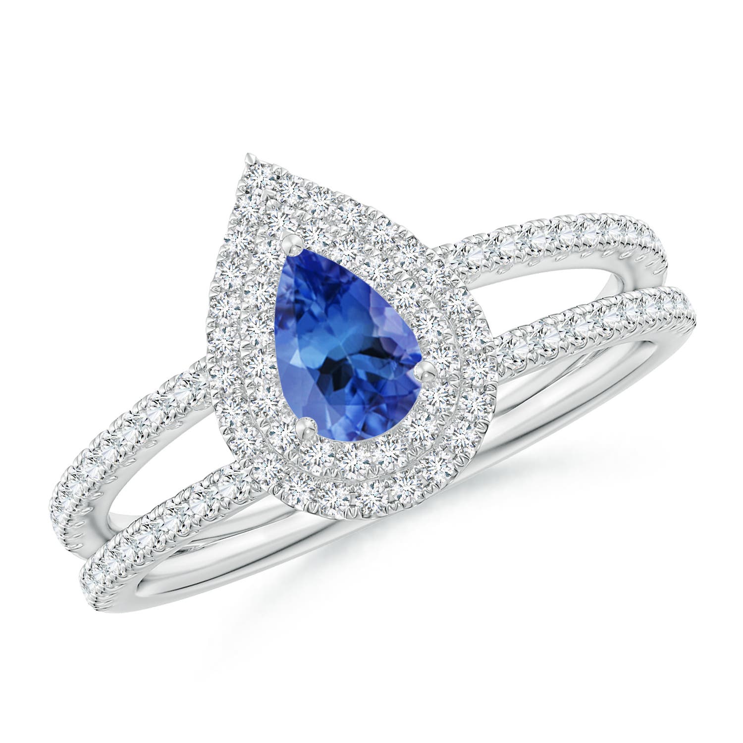 AA - Tanzanite / 0.76 CT / 14 KT White Gold