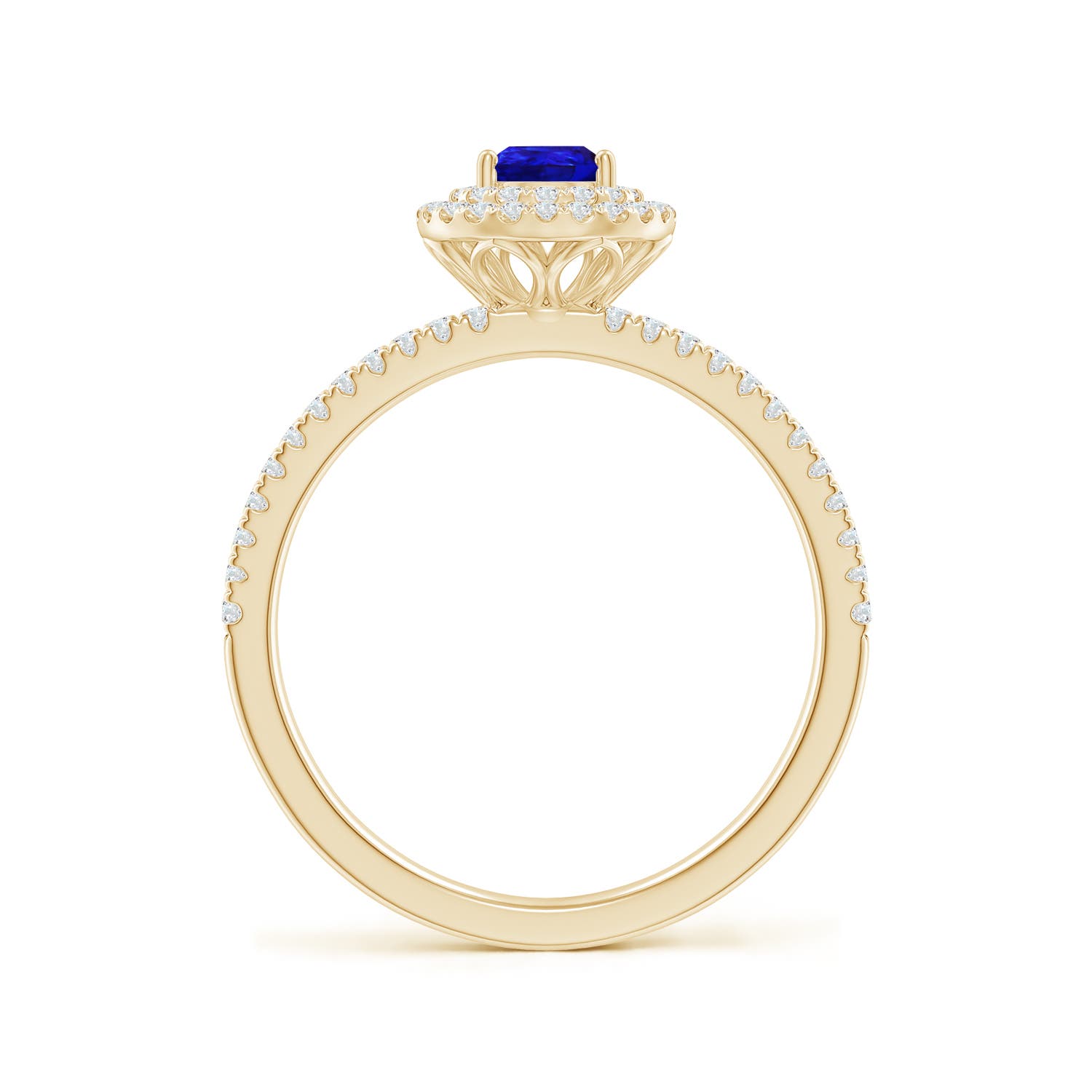 AAAA - Tanzanite / 0.76 CT / 14 KT Yellow Gold