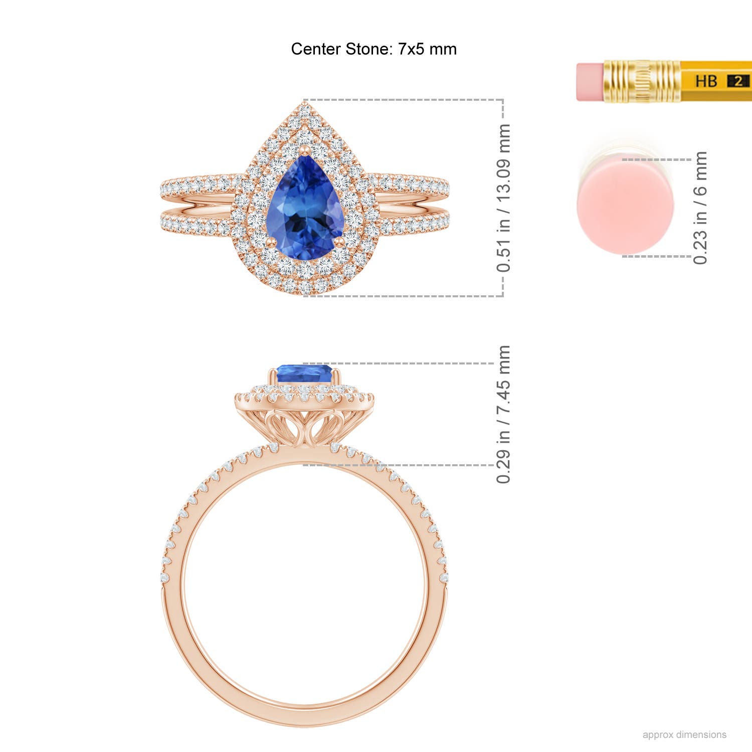 AA - Tanzanite / 1.07 CT / 14 KT Rose Gold