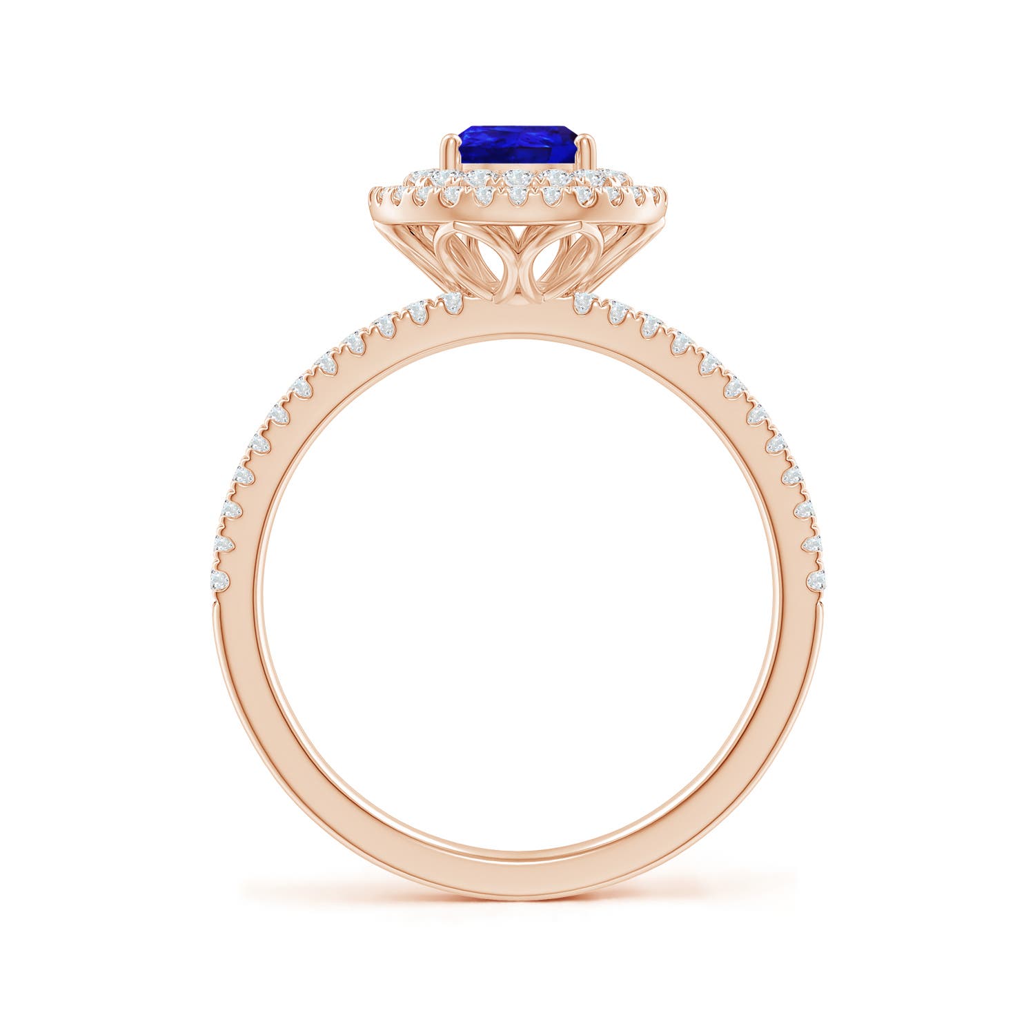 AAAA - Tanzanite / 1.07 CT / 14 KT Rose Gold