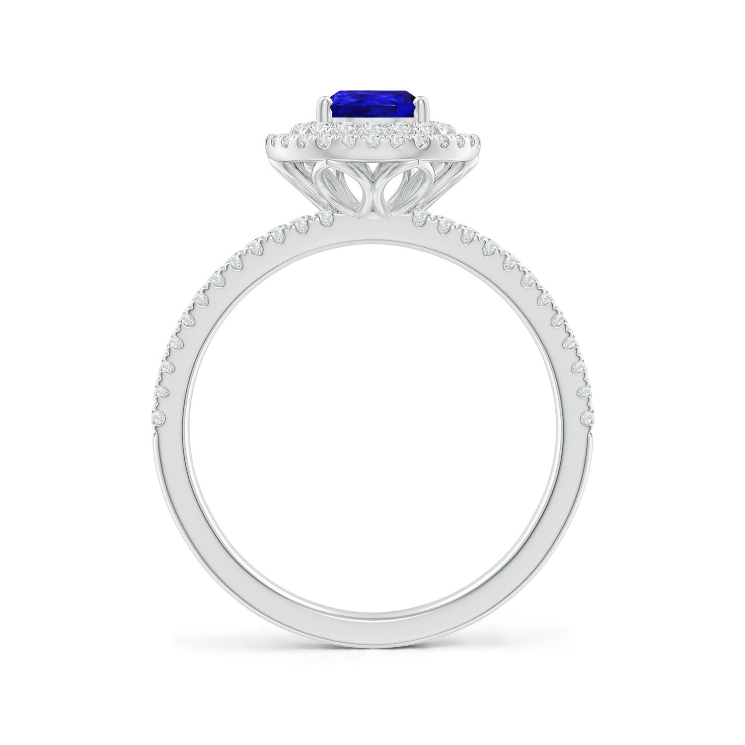 AAAA - Tanzanite / 1.07 CT / 14 KT White Gold