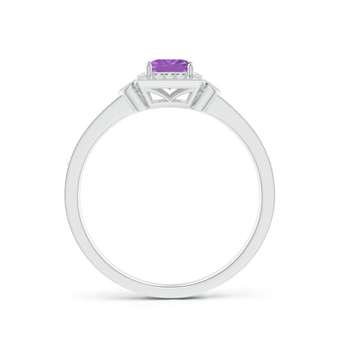 A - Amethyst / 0.49 CT / 14 KT White Gold