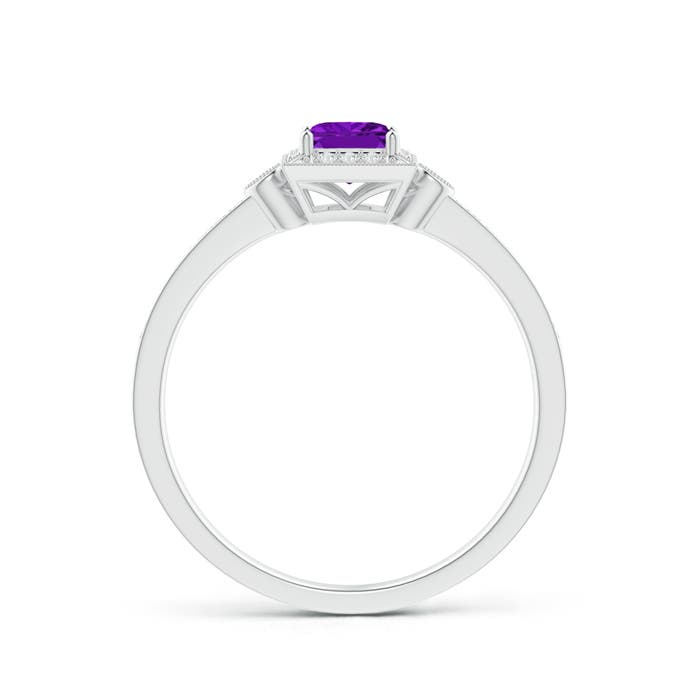 AAA - Amethyst / 0.49 CT / 14 KT White Gold