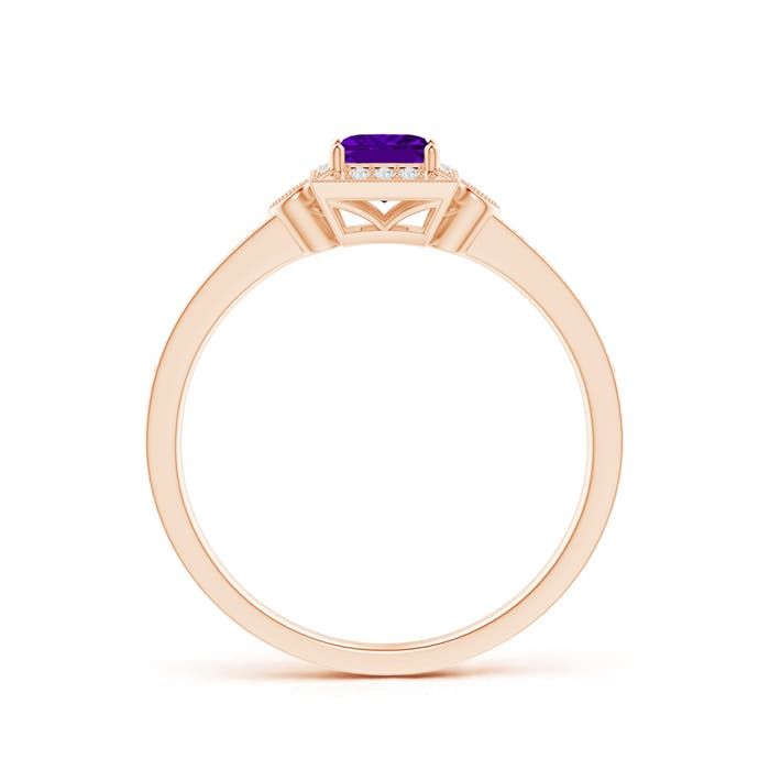 AAAA - Amethyst / 0.49 CT / 14 KT Rose Gold