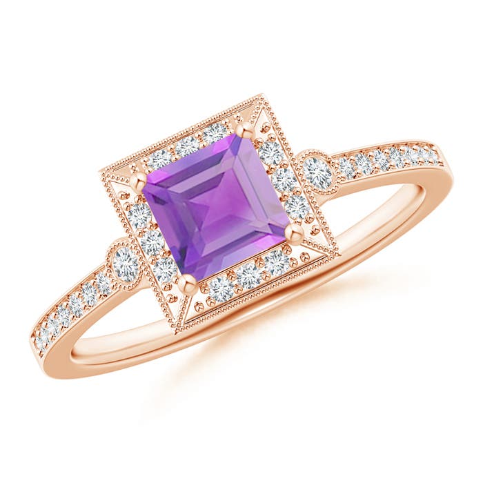 A - Amethyst / 0.87 CT / 14 KT Rose Gold